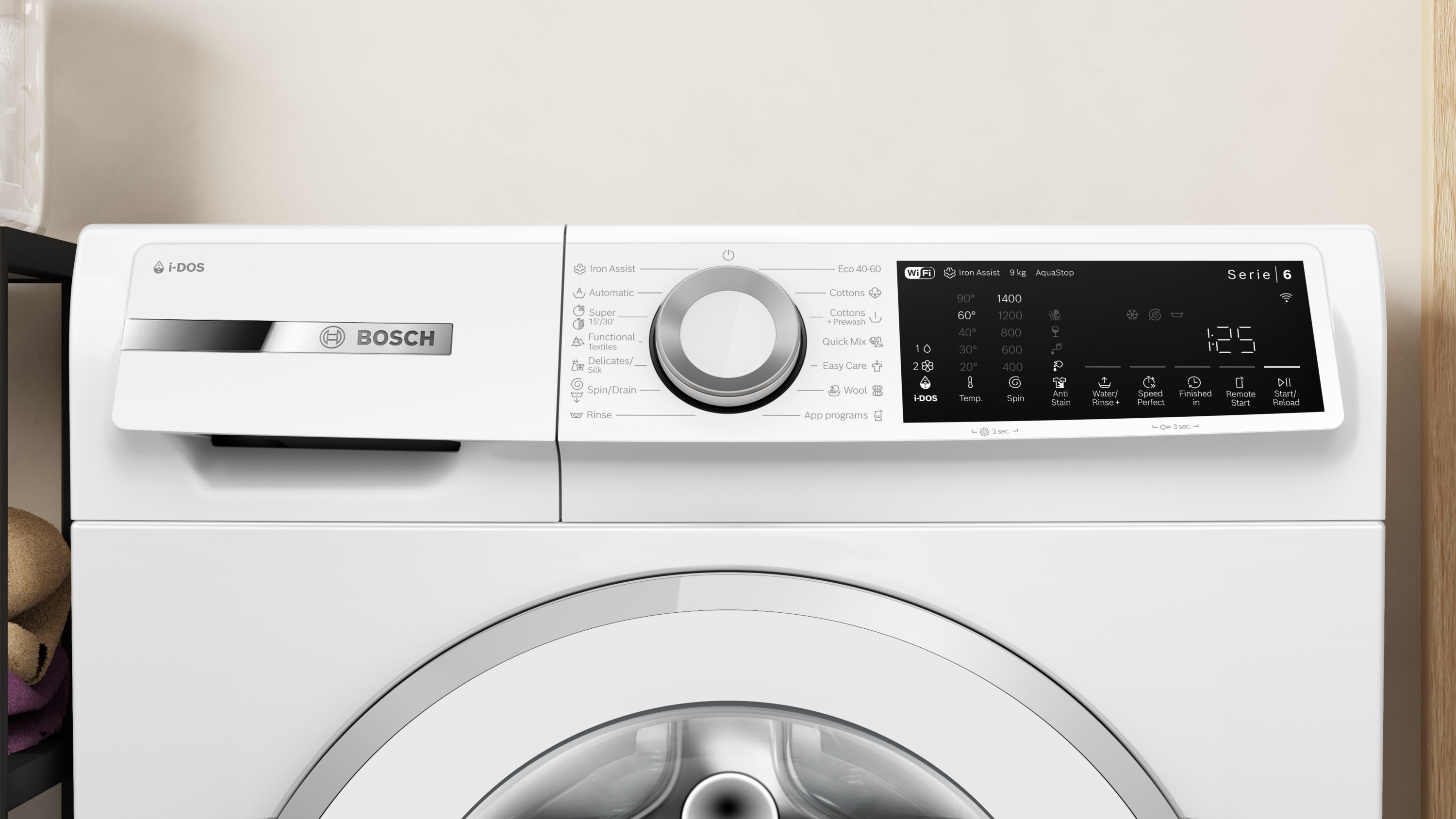 Serija 6, Mašina za pranje veša, punjenje spreda, 9 kg, max. 1400 obrtaja u minuti, WGJ244A1BY
