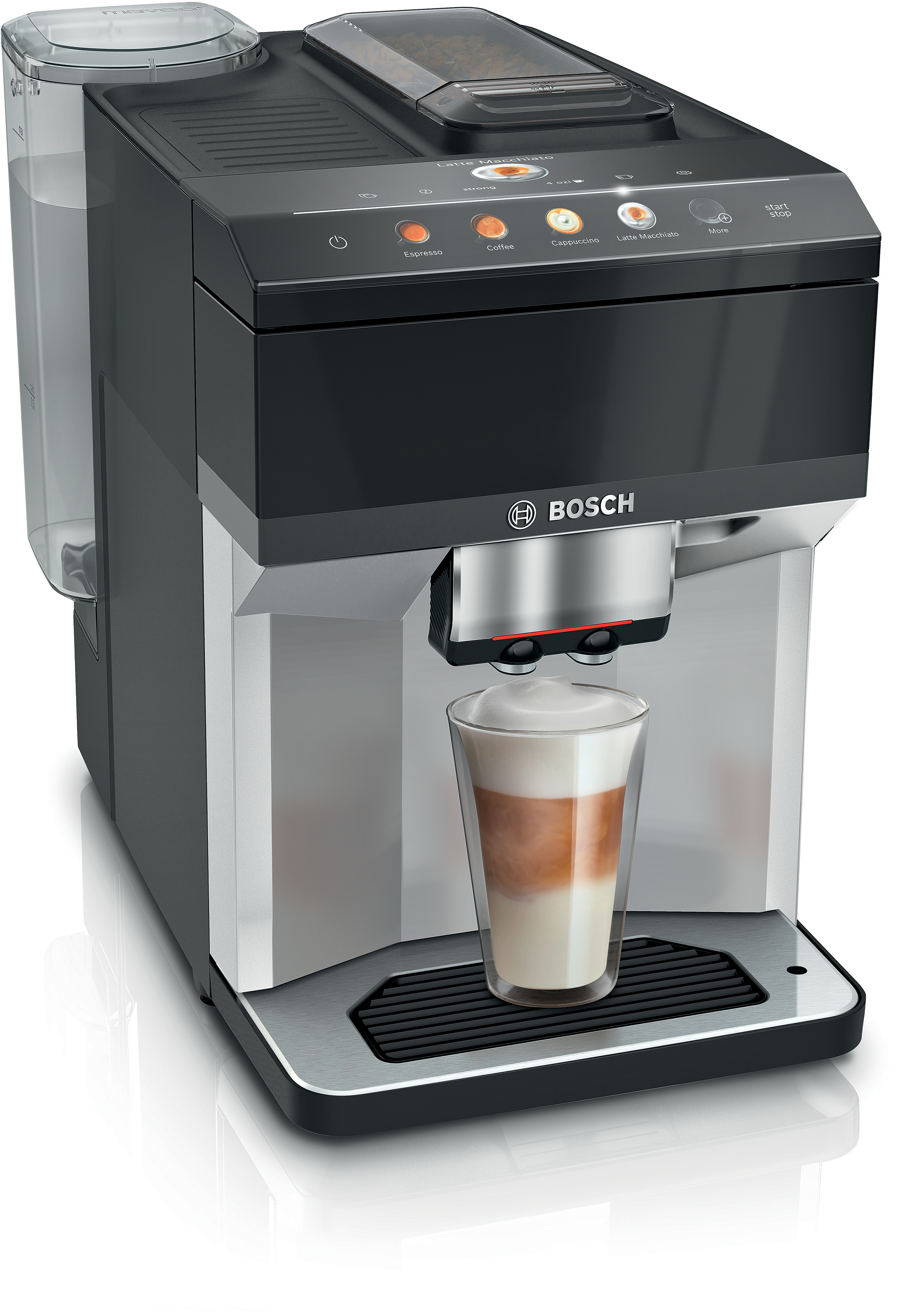 Serija 4, Potpuno automatizovani aparat za kafu, VeroCafe, Inox srebrna metalik, Crna, TPE40307