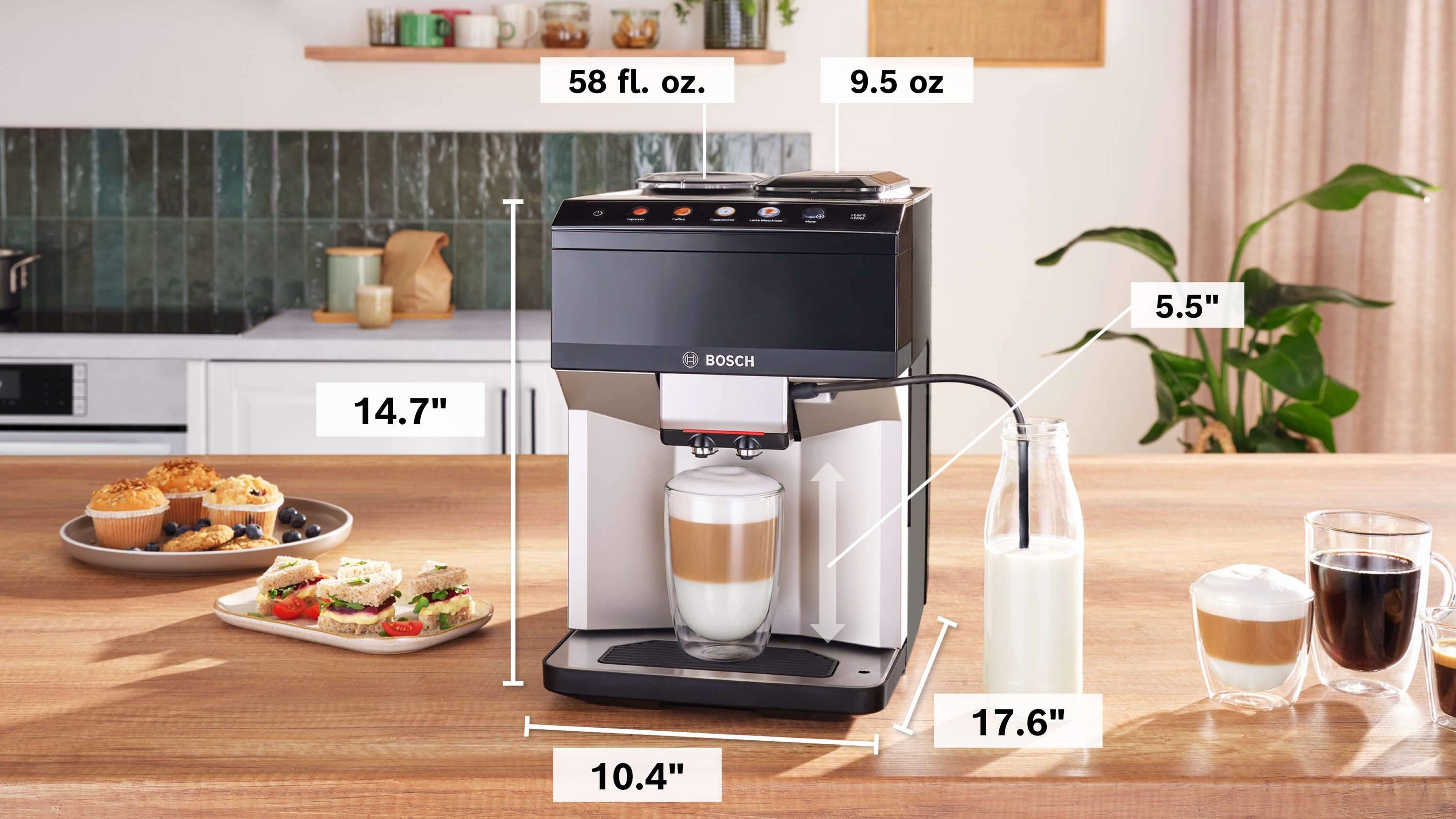Serija 4, Potpuno automatizovani aparat za kafu, VeroCafe, Inox srebrna metalik, Crna, TPE40307