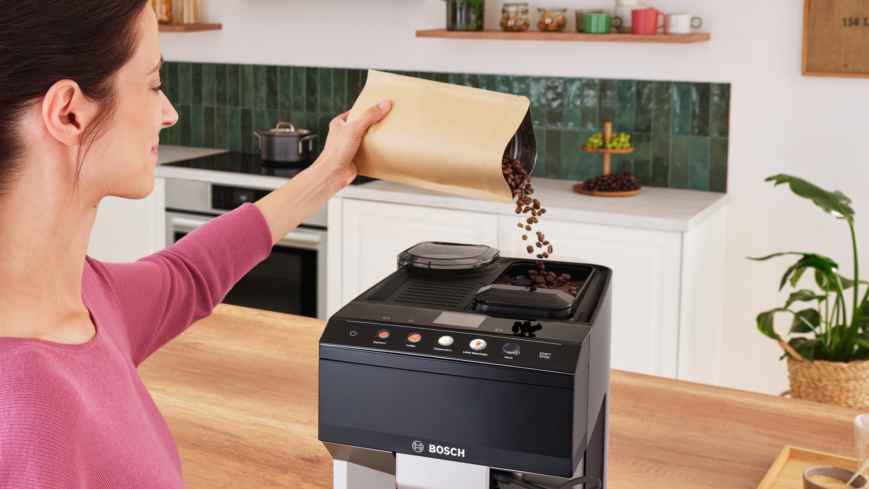 Serija 4, Potpuno automatizovani aparat za kafu, VeroCafe, Inox srebrna metalik, Crna, TPE40307