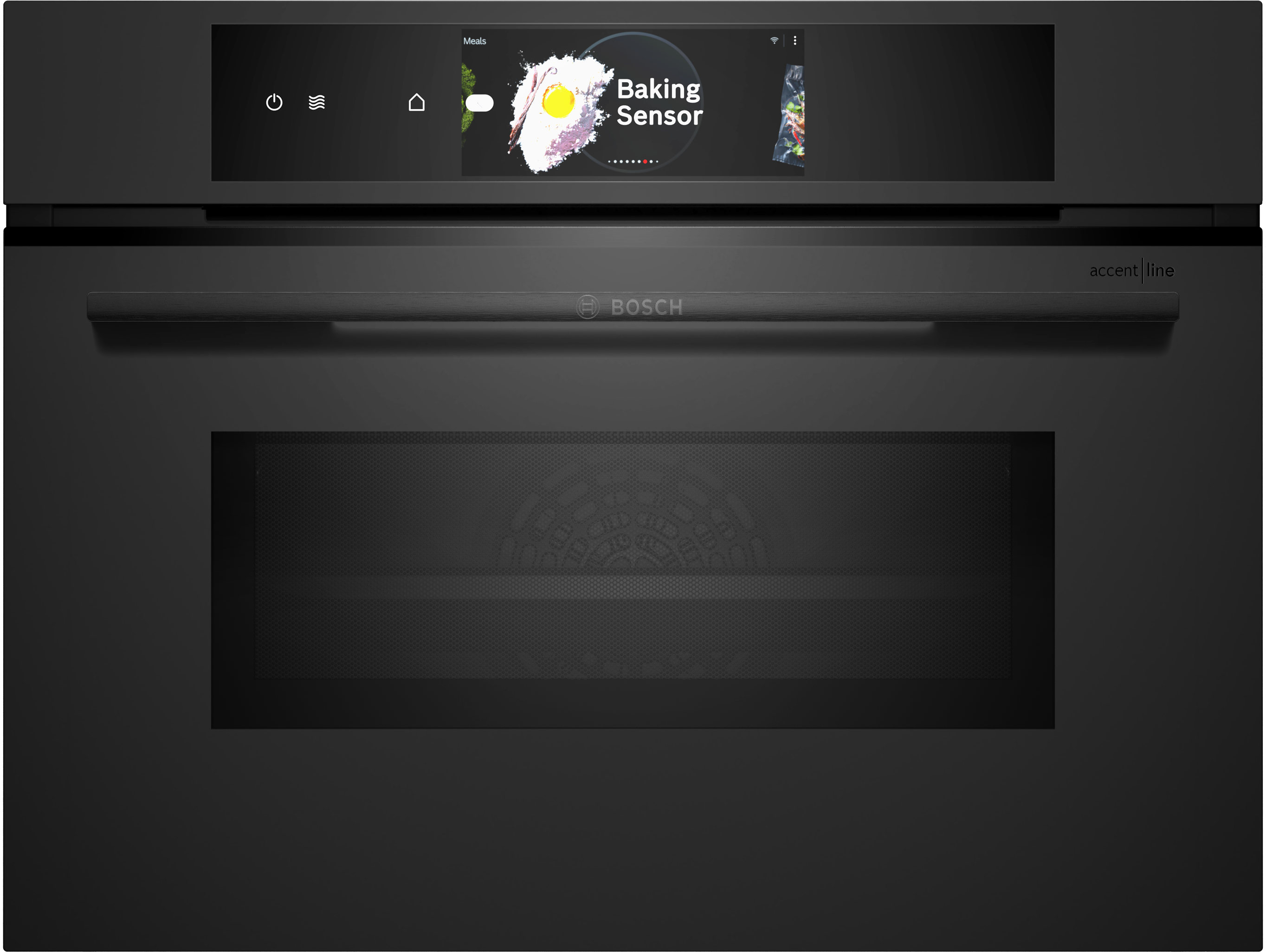 Series 8, Built-in compact oven with microwave function, 60 x 45 cm, Matt Black, CMG978NM1