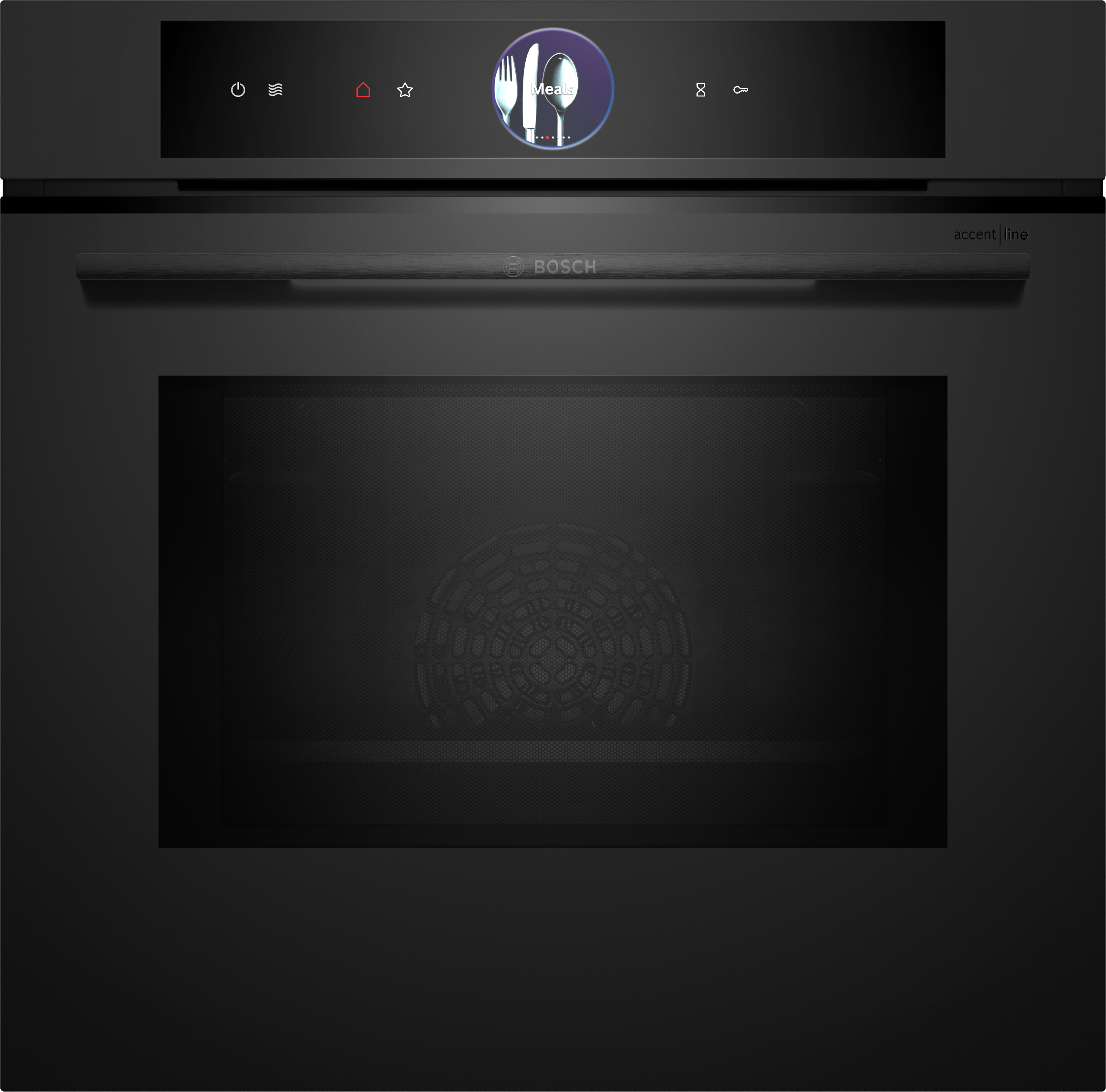 Series 8, Built-in oven with microwave function, 60 x 60 cm, Matt Black, HMG976KM1