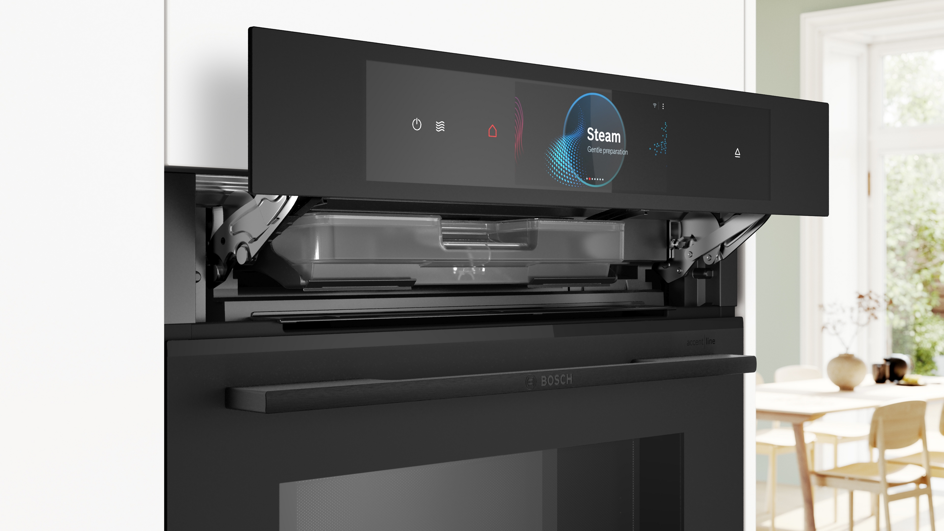 Series 8, Built-in oven with added steam and microwave function, 60 x 60 cm, Matt Black, HNG978NM1