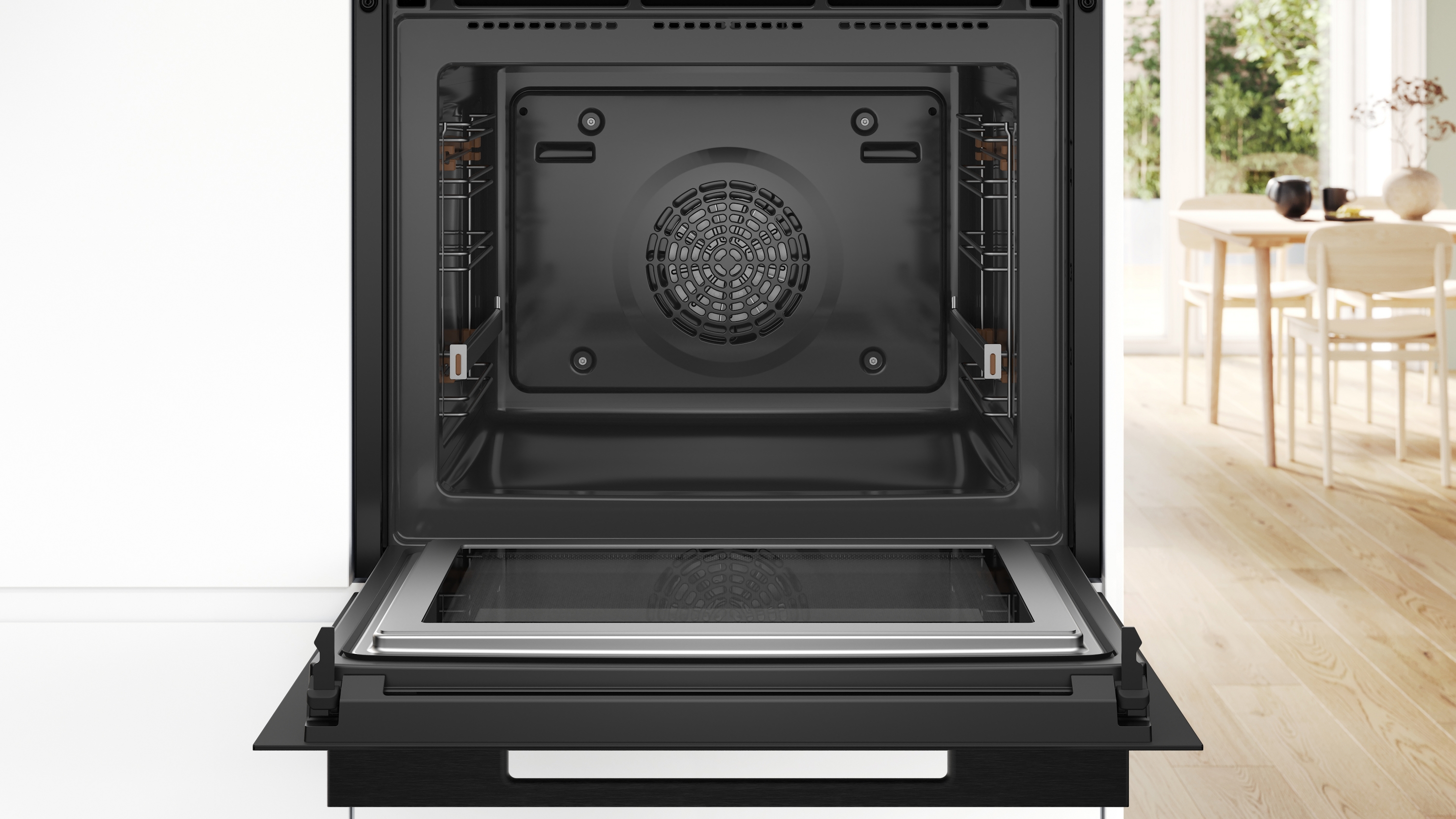 Series 8, Built-in oven with microwave function, 60 x 60 cm, Matt Black, HMG976KM1