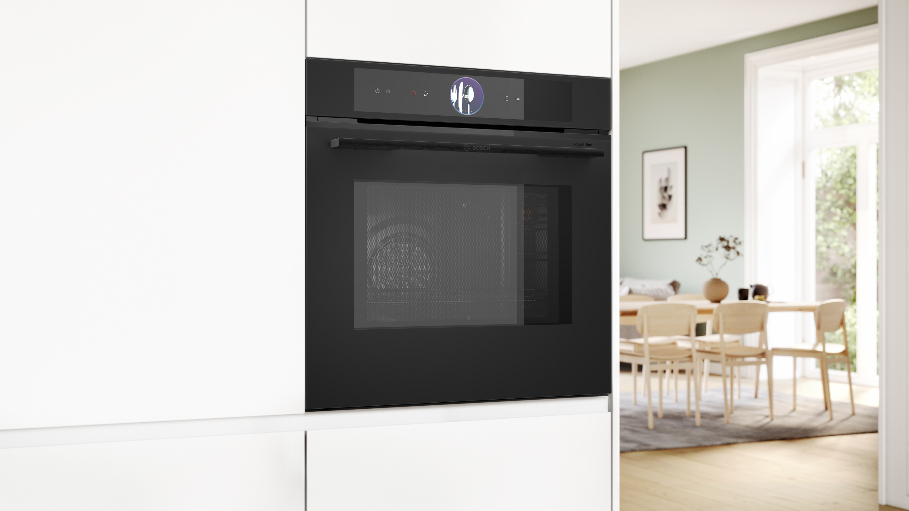 Series 8, Built-in oven with microwave function, 60 x 60 cm, Matt Black, HMG976KM1