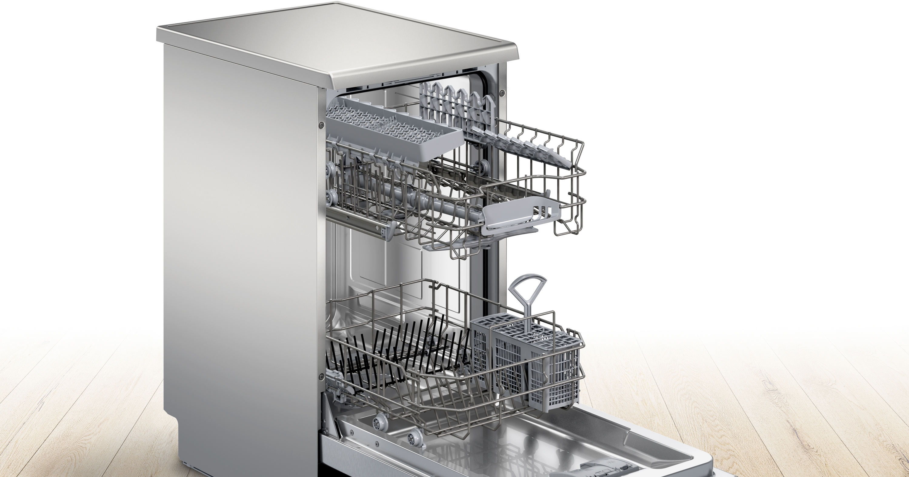 Series 2, free-standing dishwasher, 45 cm, Brushed steel anti-fingerprint, SPS2HKI02E