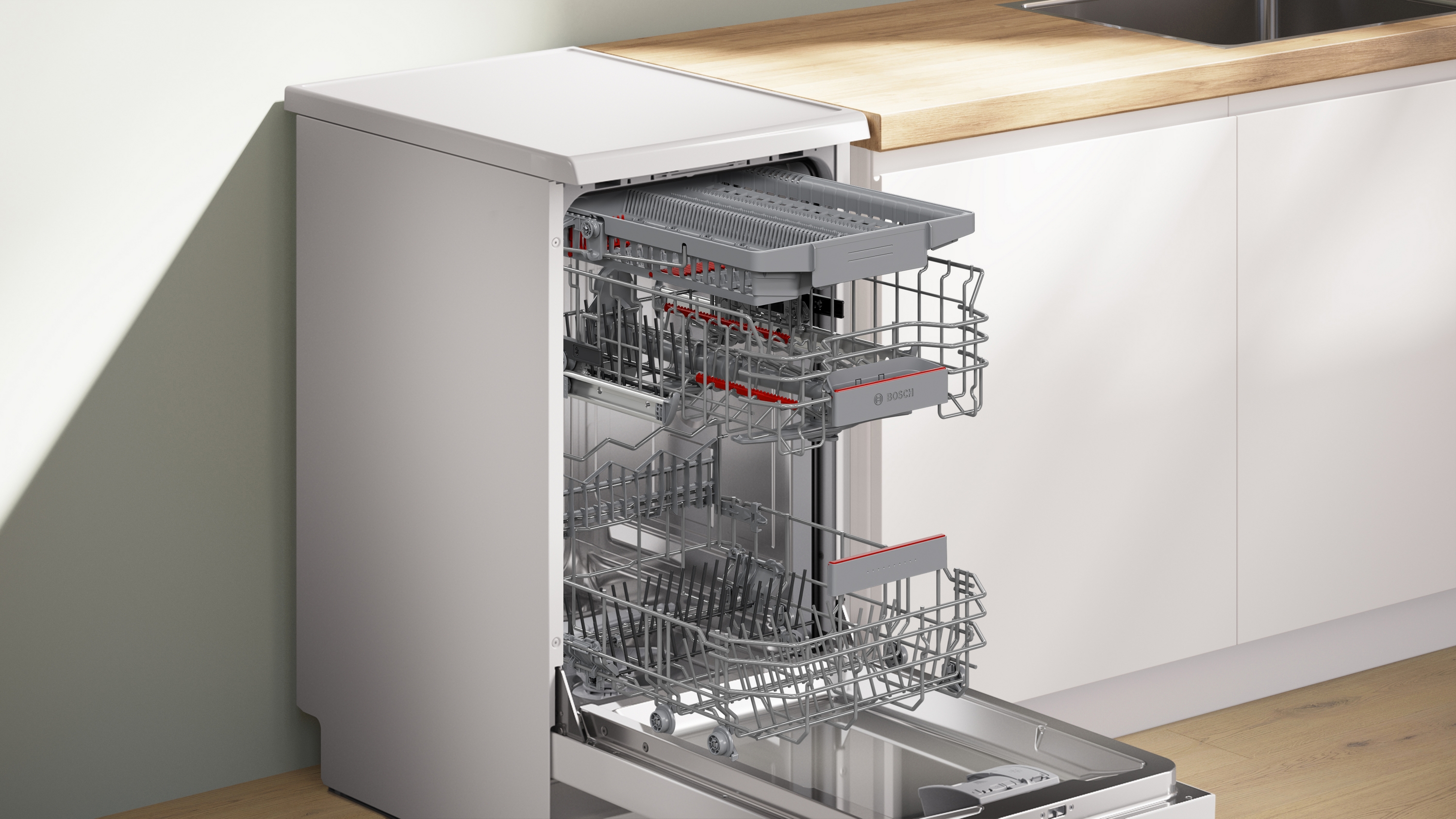 Series 4, free-standing dishwasher, 45 cm, White, SPS4HMW13E