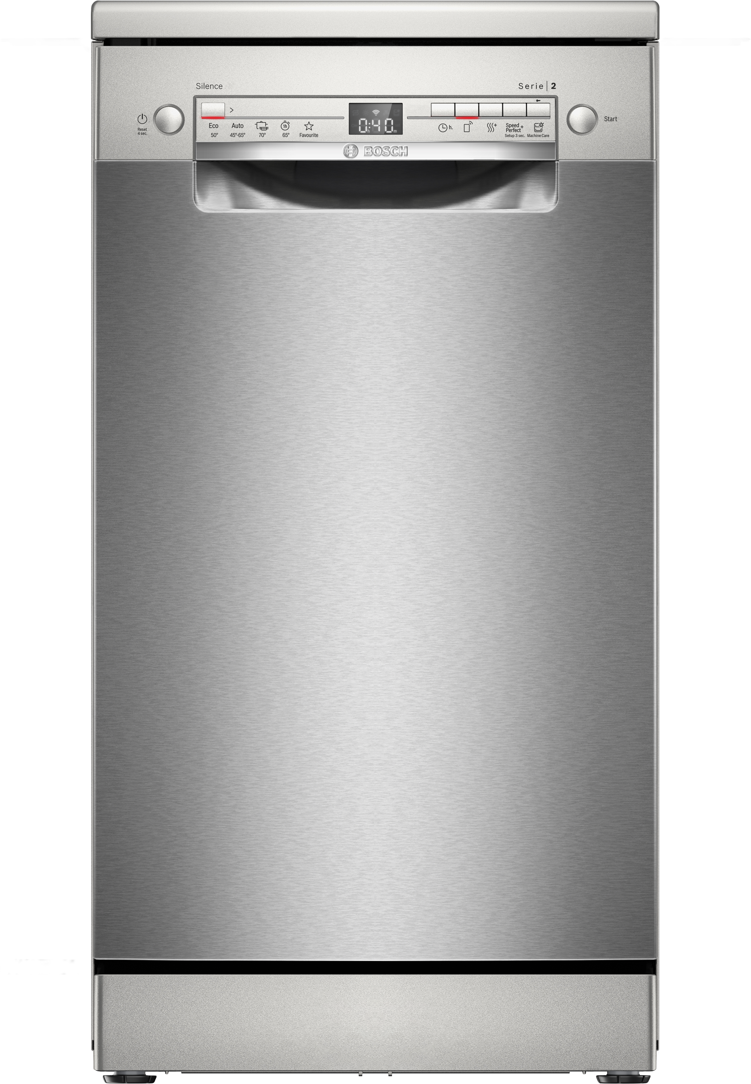 Series 2, free-standing dishwasher, 45 cm, Brushed steel anti-fingerprint, SPS2HKI02E