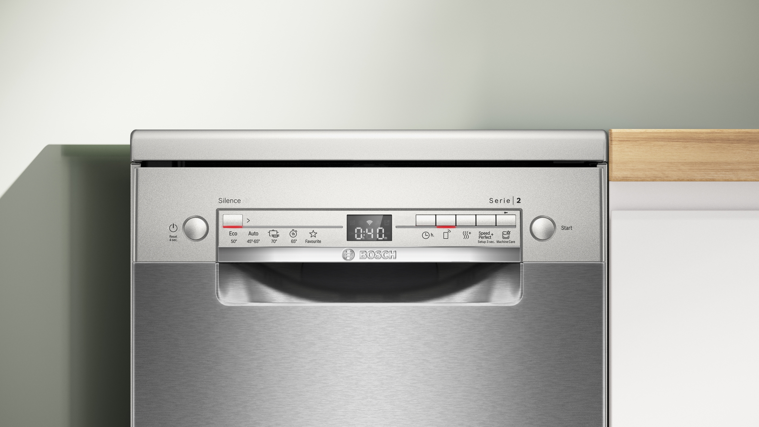 Series 2, free-standing dishwasher, 45 cm, Brushed steel anti-fingerprint, SPS2HKI02E