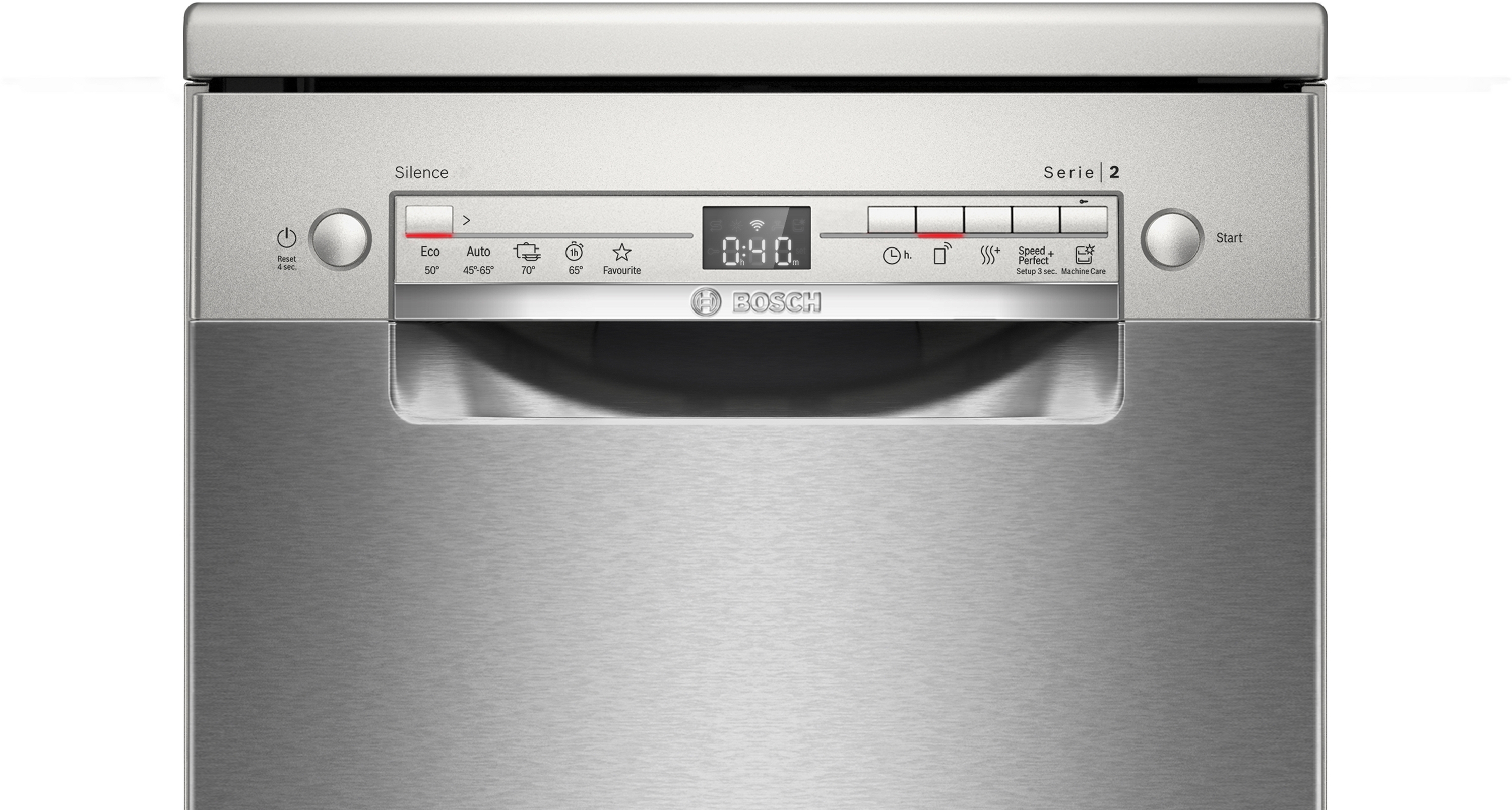 Series 2, free-standing dishwasher, 45 cm, Brushed steel anti-fingerprint, SPS2HKI02E