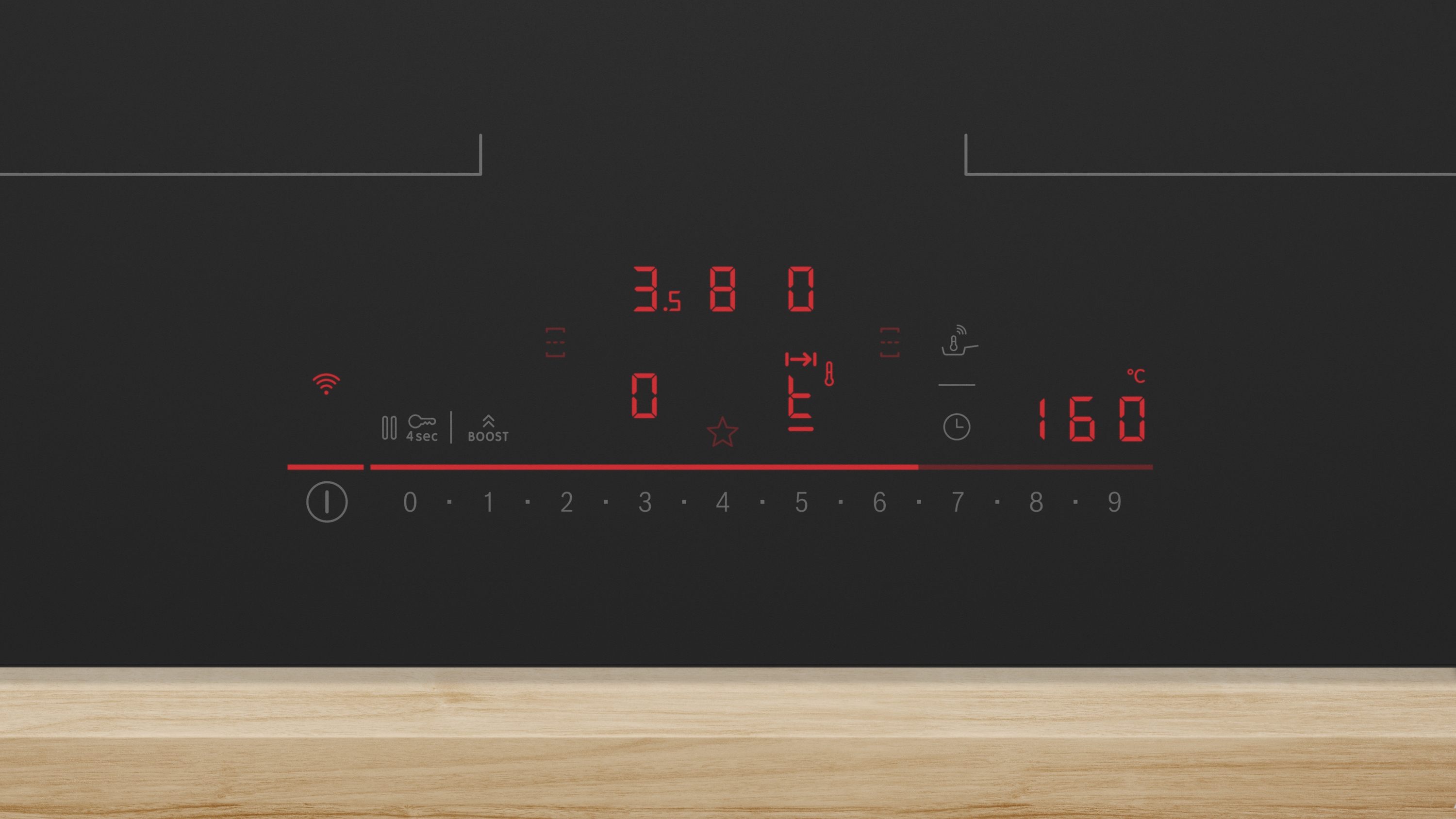 Series 6, Induction hob with integrated ventilation system, 60 cm, Matt black, surface mount without frame, PVQ61AH26E