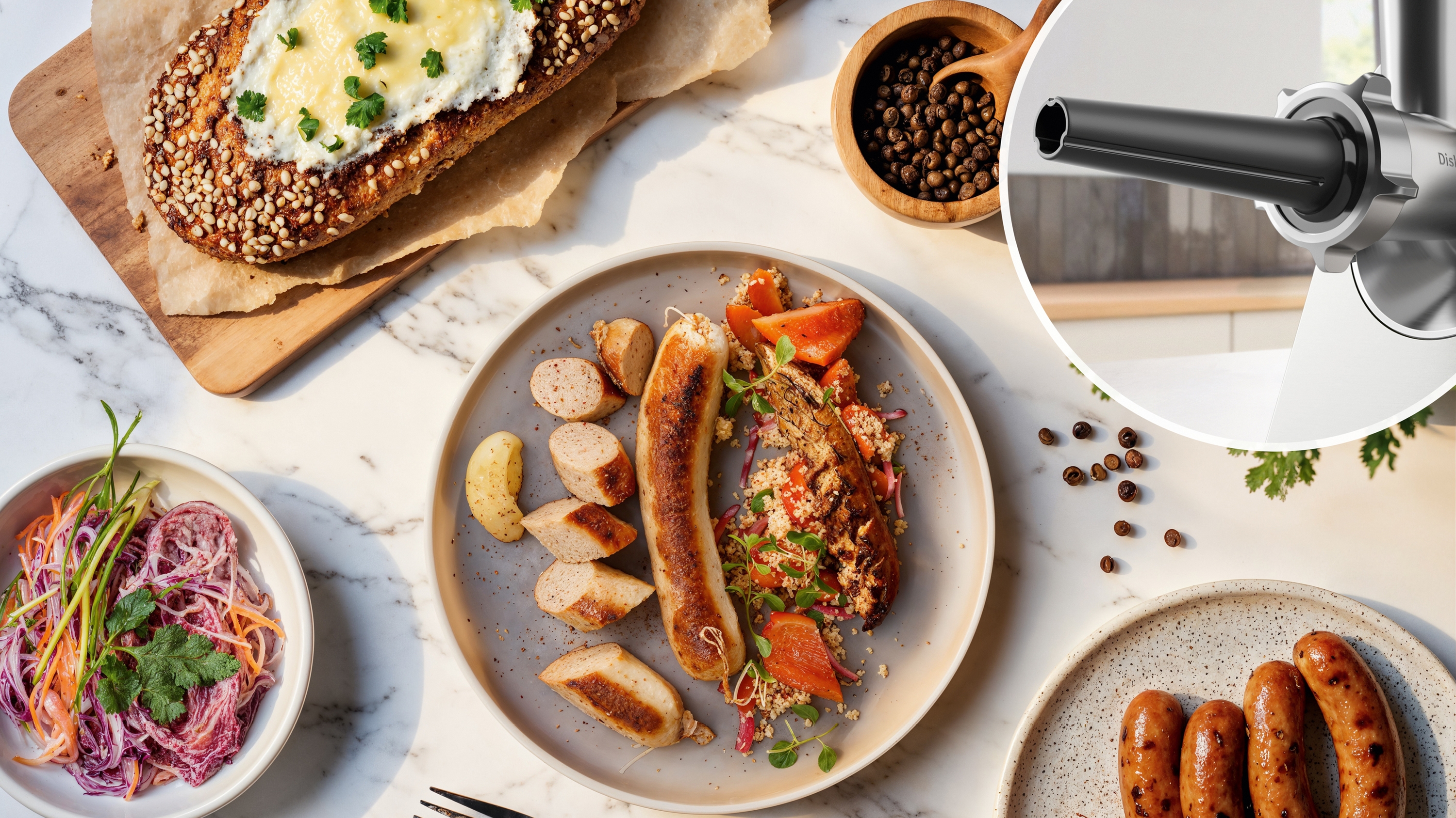 Series 8, Food mincer, MultiPower, 2500 W, Stainless steel, MFWS835M