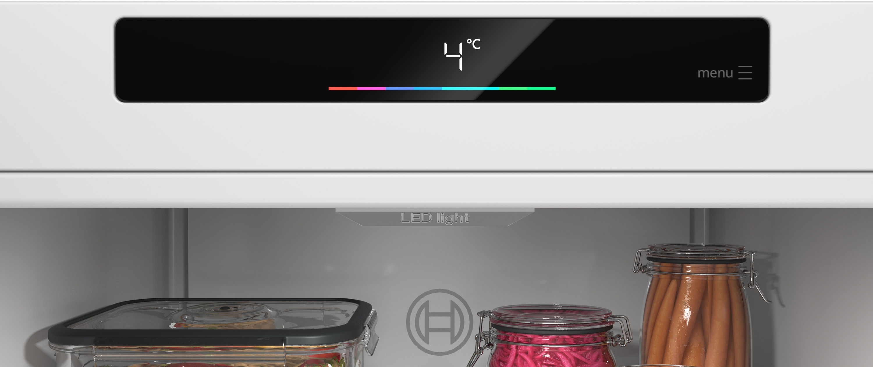 Series 4, free-standing fridge, 186.2 x 59.5 cm, Stainless steel look, KSN36VLDG