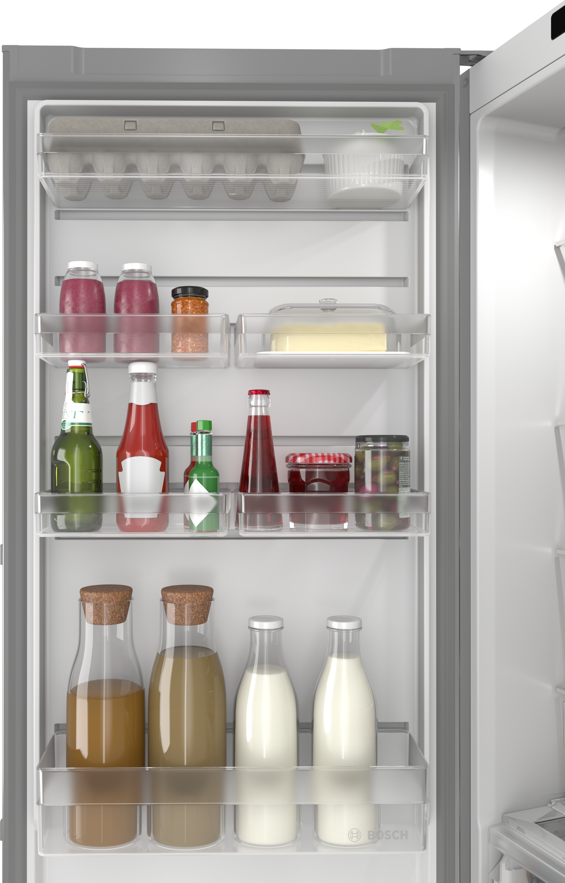Series 4, free-standing fridge, 186.2 x 59.5 cm, Stainless steel look, KSN36VLDG