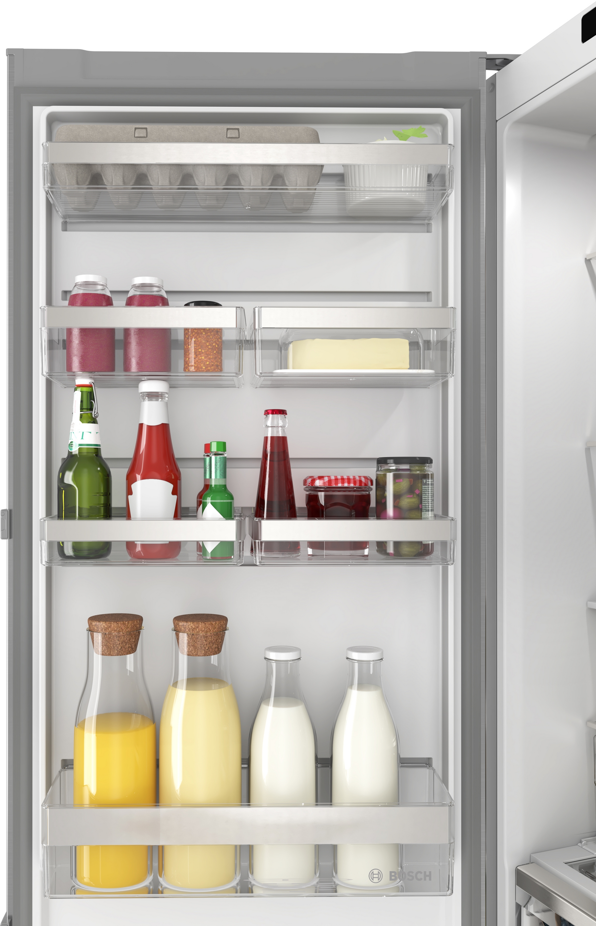 Series 6, free-standing fridge, 186.2 x 59.5 cm, Brushed steel (with anti-fingerprint), KSN36AICM