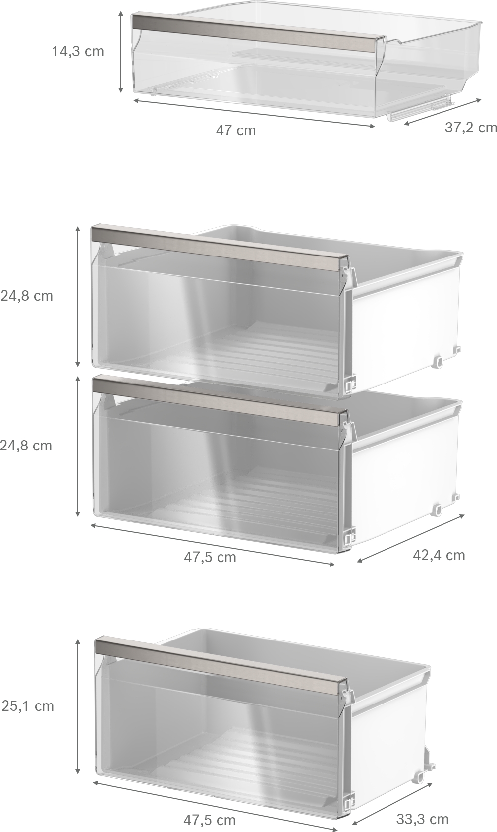 Series 6, free-standing fridge, 186.2 x 59.5 cm, Brushed steel (with anti-fingerprint), KSN36AICM