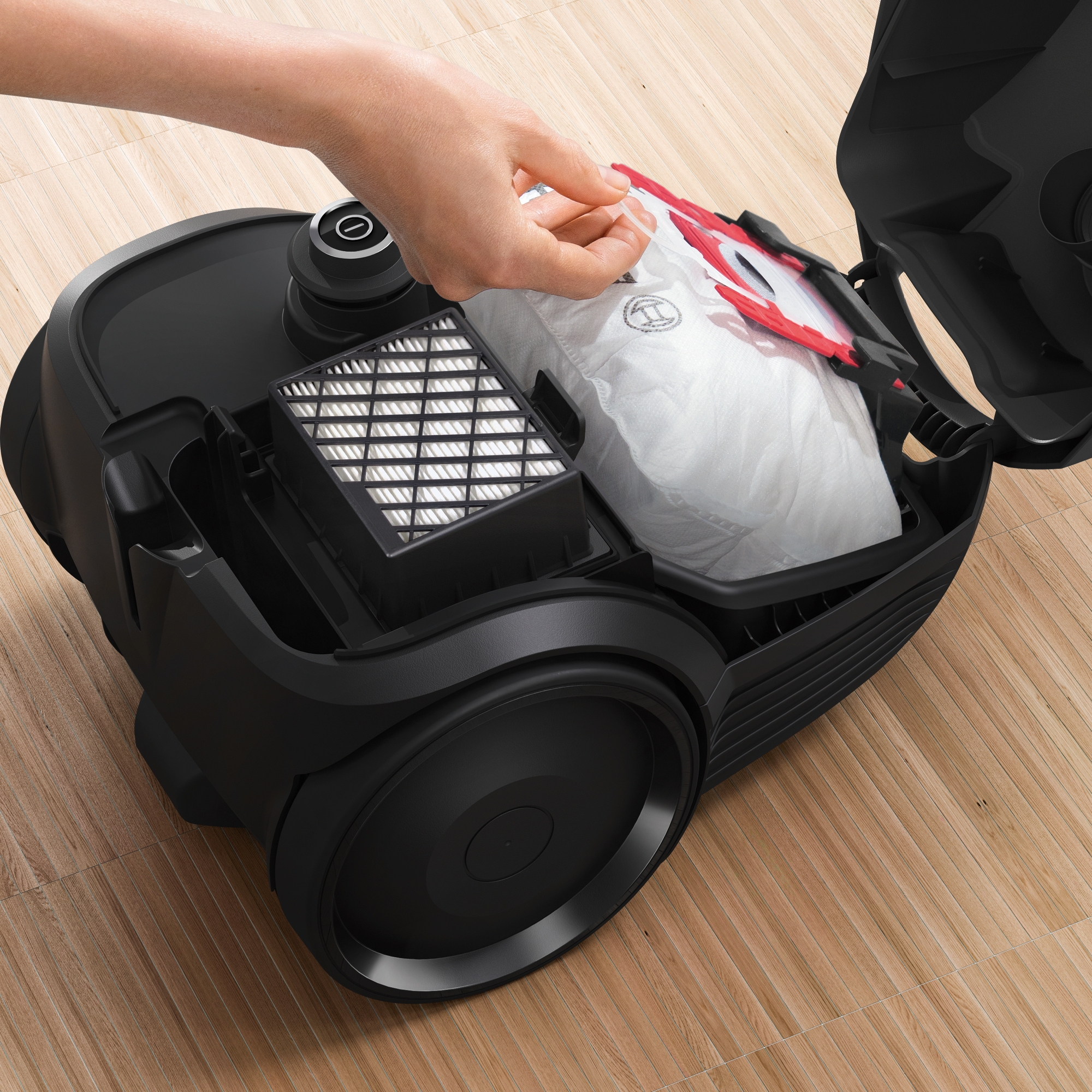 Series 2, Bagged vacuum cleaner, Black, BGDS2BAL