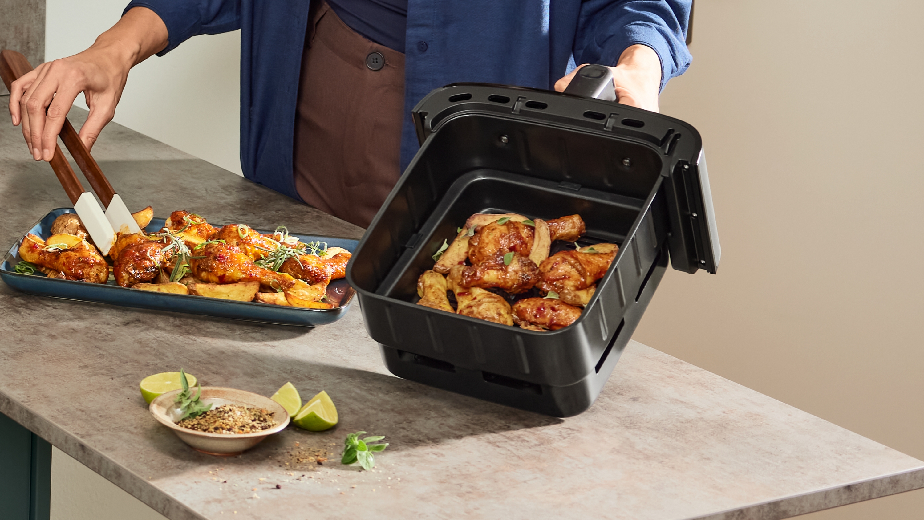 Series 6, Double Stack Drawer Air Fryer, Black, MAFD661B7