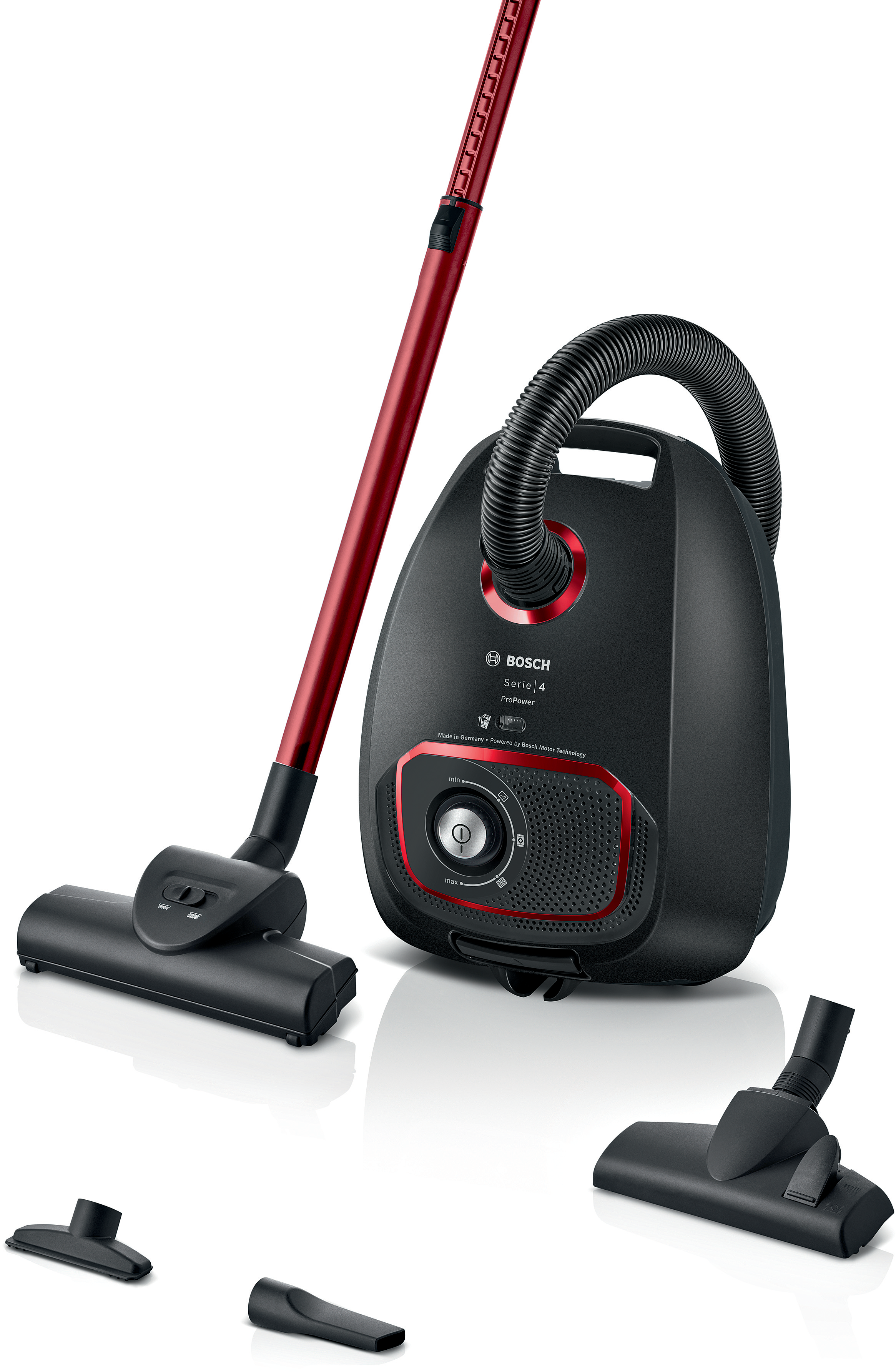 Series 4, Bagged vacuum cleaner, ProPower, Black, BGB41POW2