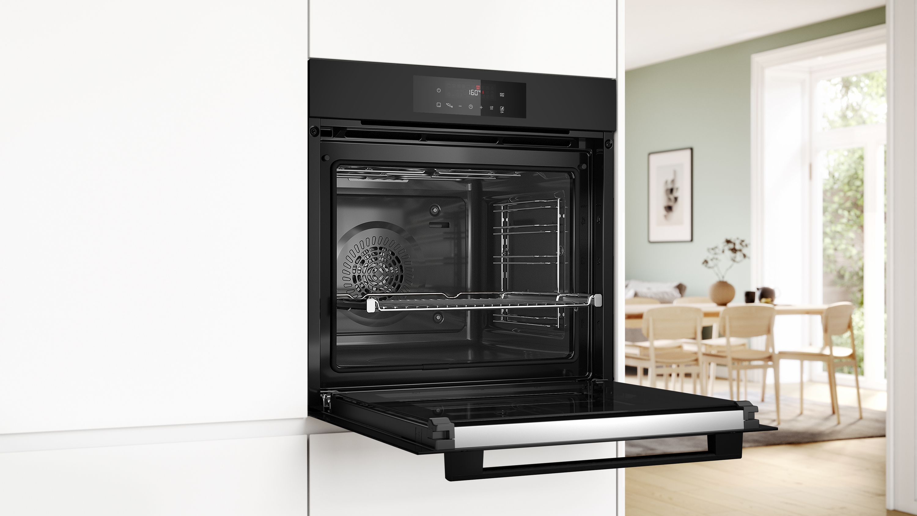 Series 4, Built-in oven, 60 x 60 cm, Matt Black, HBA572EM3