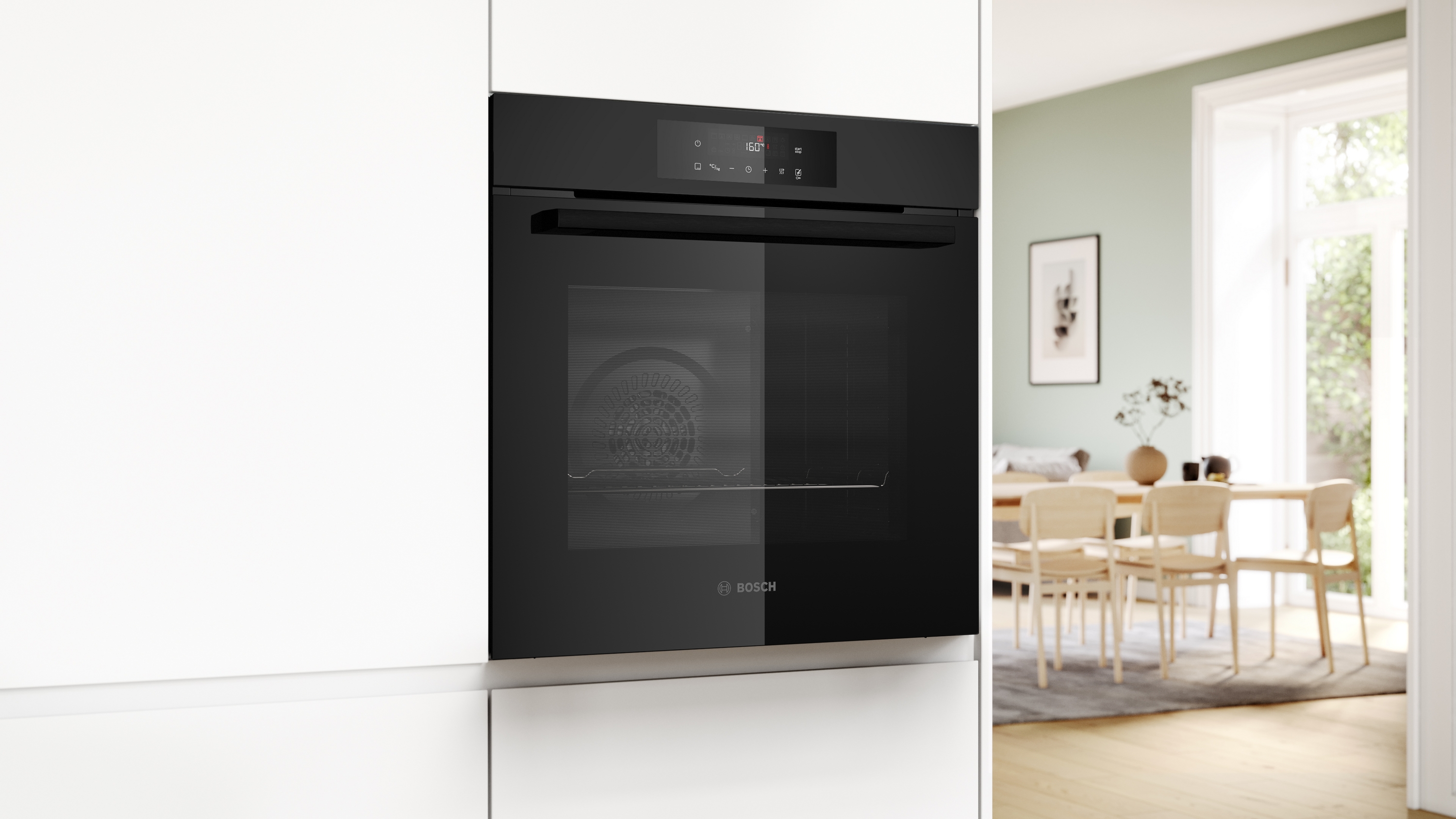 Series 4, Built-in oven, 60 x 60 cm, Matt Black, HBA572EM3