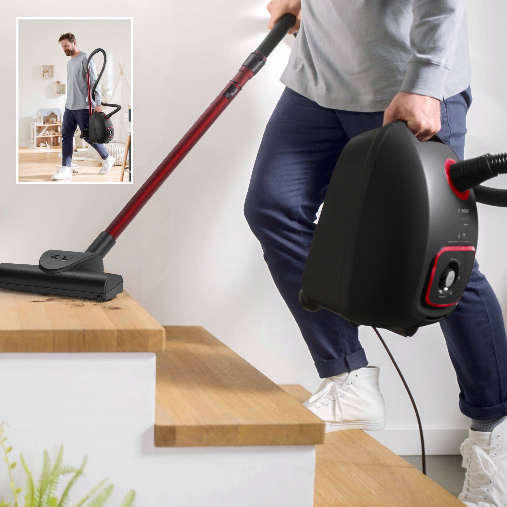Series 4, Bagged vacuum cleaner, ProPower, Black, BGB41POW2