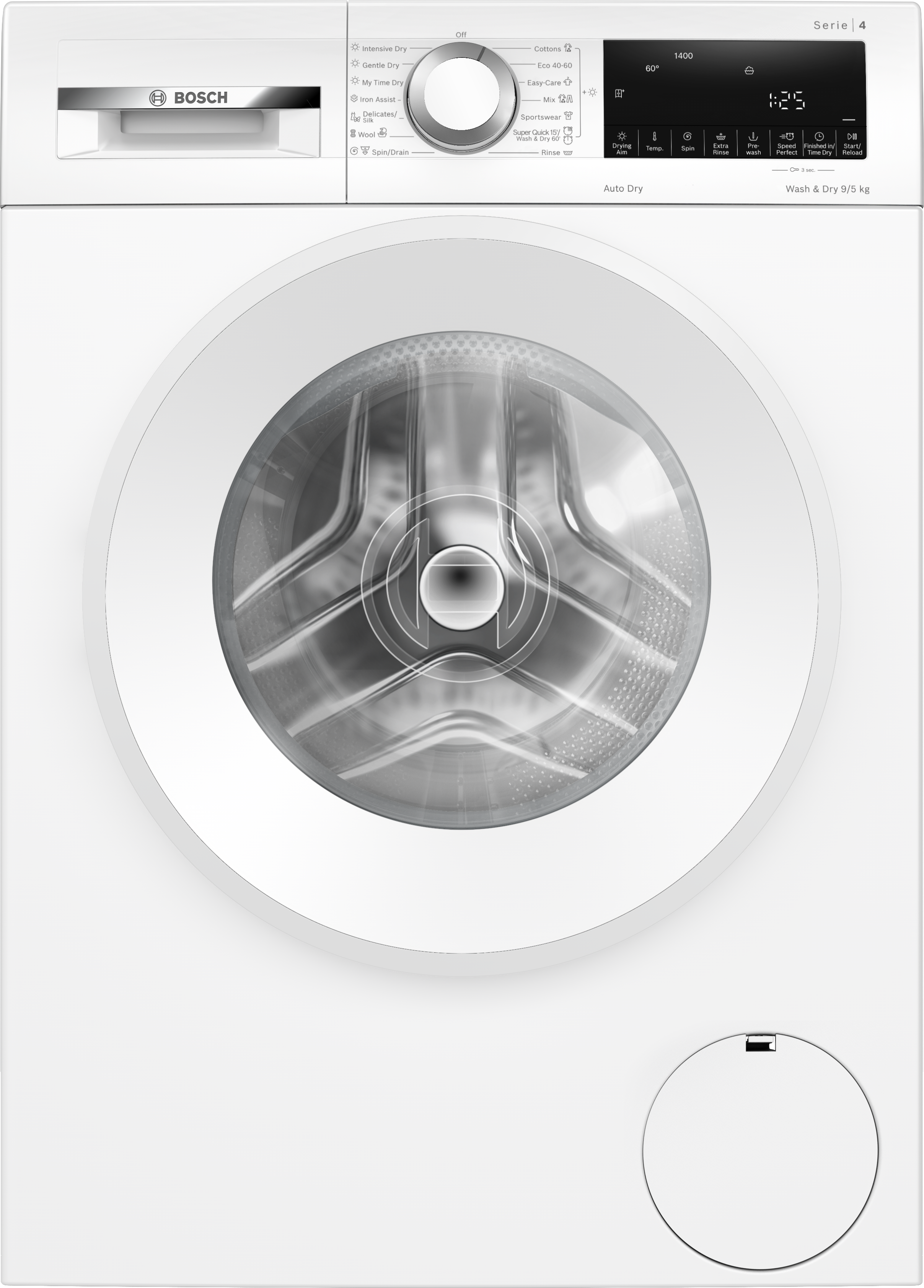 Series 4, washer-dryer, 9/5 kg, 1400 rpm, WNA14401BY