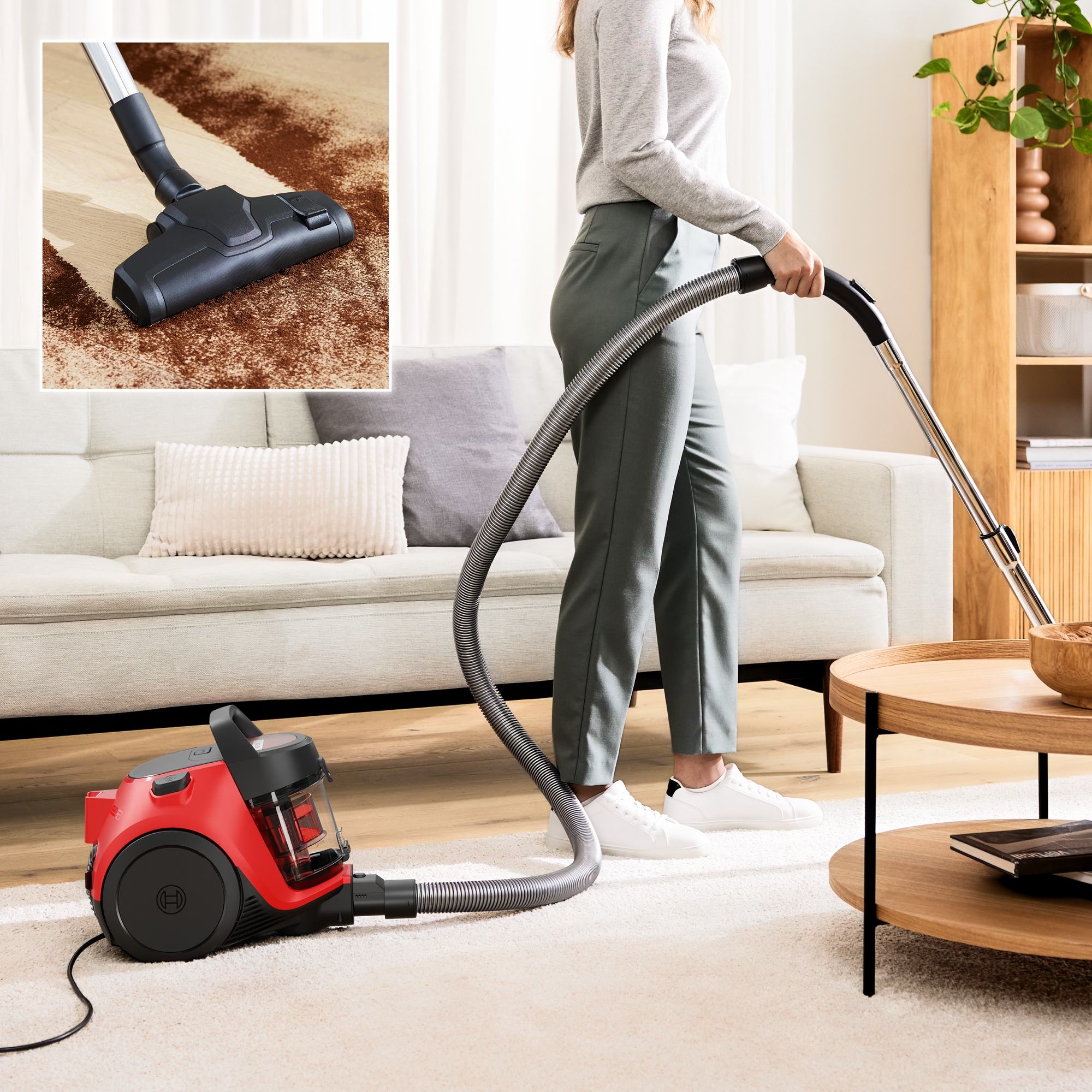 Series 2, Bagless vacuum cleaner, Red, BGS05LRD2
