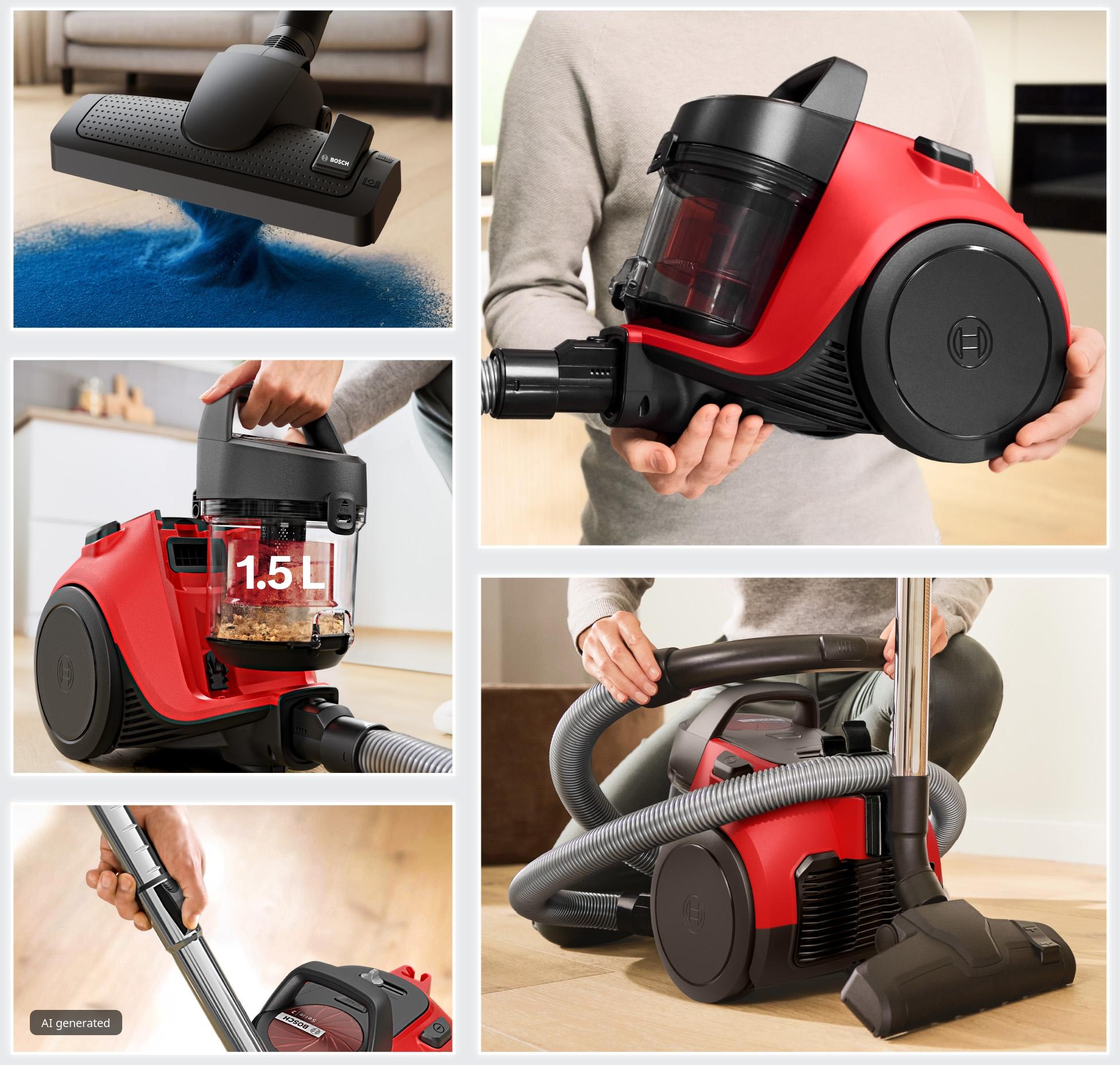 Series 2, Bagless vacuum cleaner, Red, BGC05RD2H