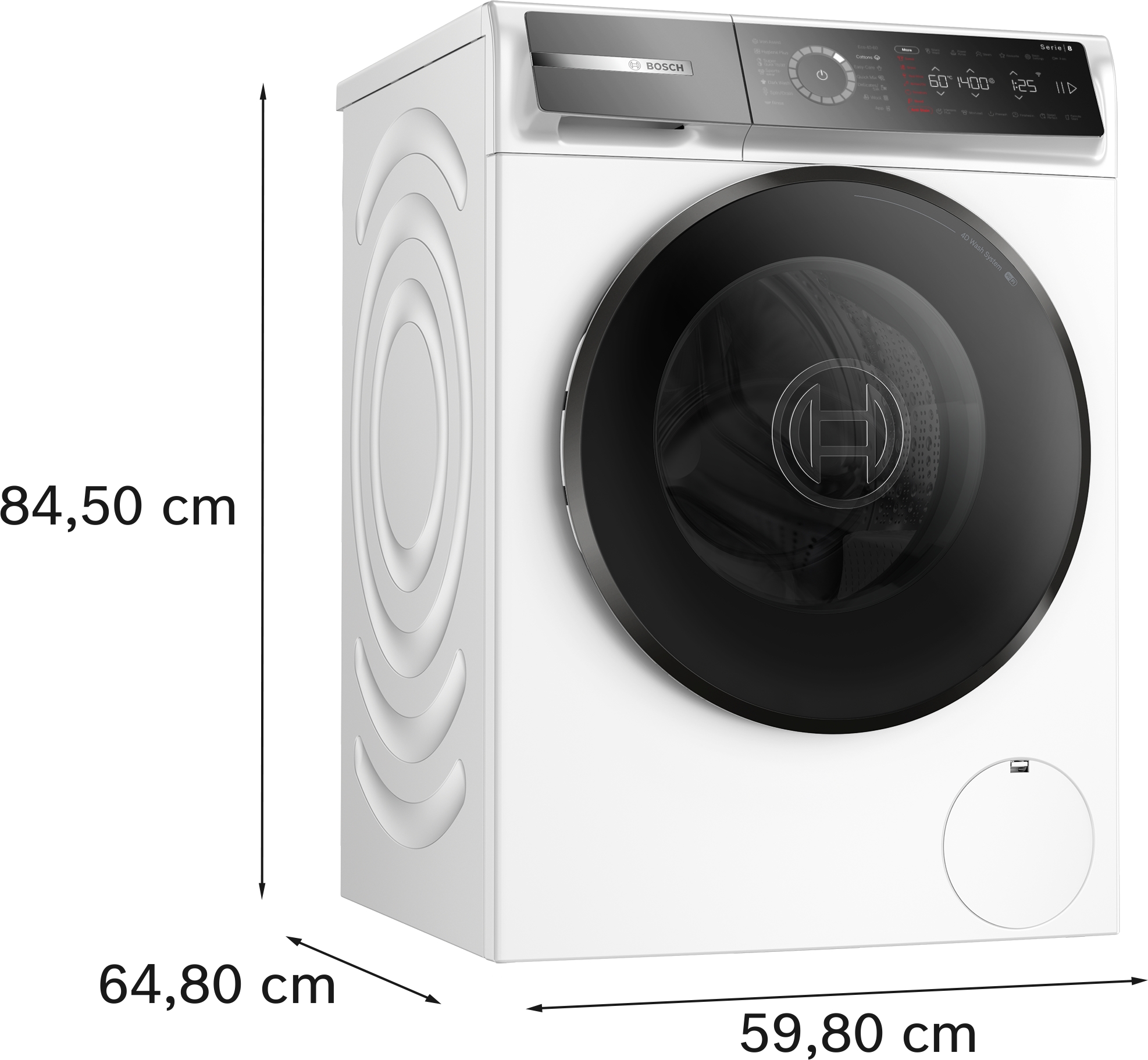 Serija 8, Mašina za pranje veša, punjenje spreda, 10 kg, max. 1400 obrtaja u minuti, WGB25401BY