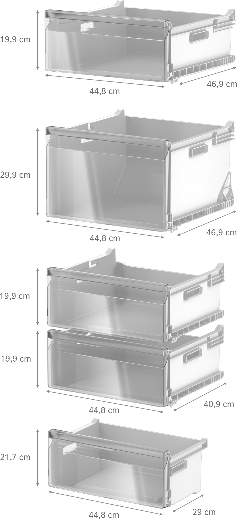Samostojeći vertikalni zamrzivač Serija 4 186.2 x 59.5 cm GSN36VLDG Izgled nerđajućeg čelika