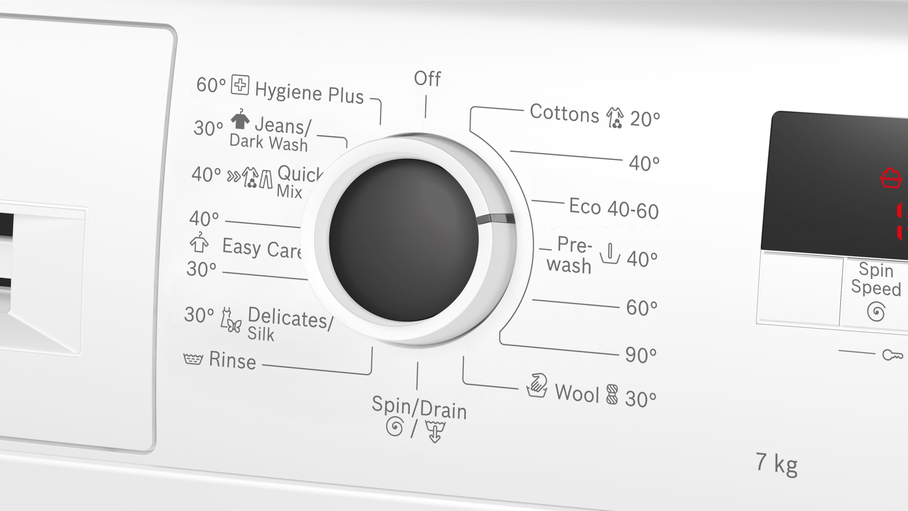 Series 2, washing machine, frontloader fullsize, 7 kg, 1200 rpm, WGE02202BY