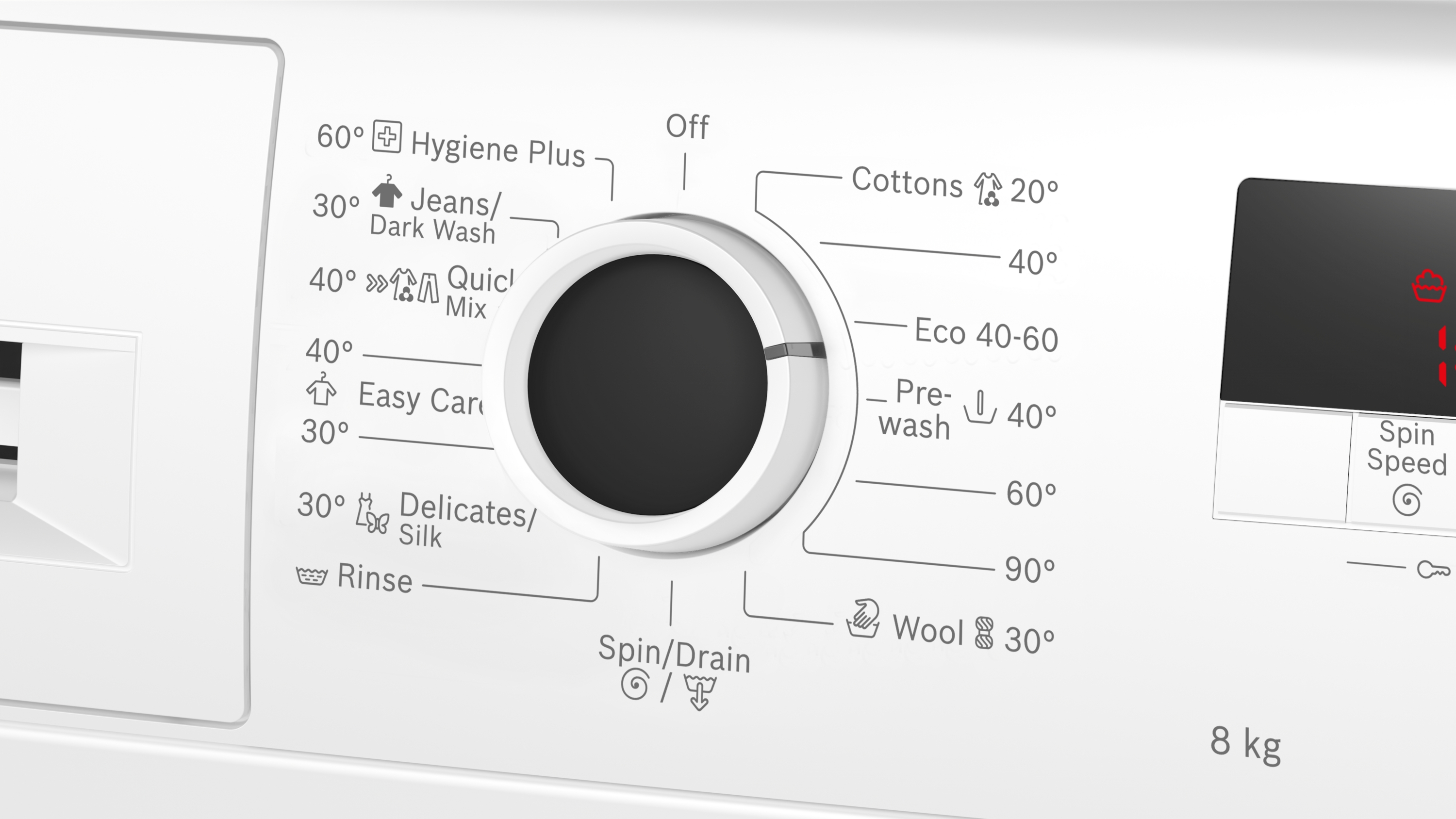 Series 2, washing machine, frontloader fullsize, 8 kg, 1200 rpm, WGE03201BY