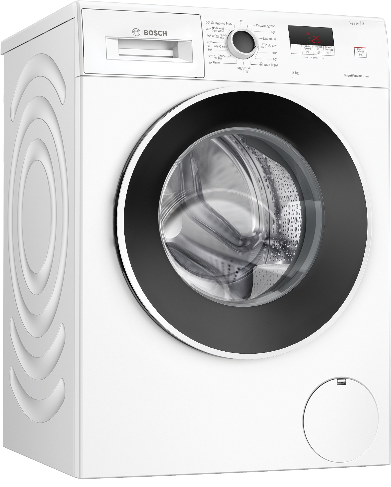 Series 2, washing machine, frontloader fullsize, 8 kg, 1200 rpm, WGE03201BY