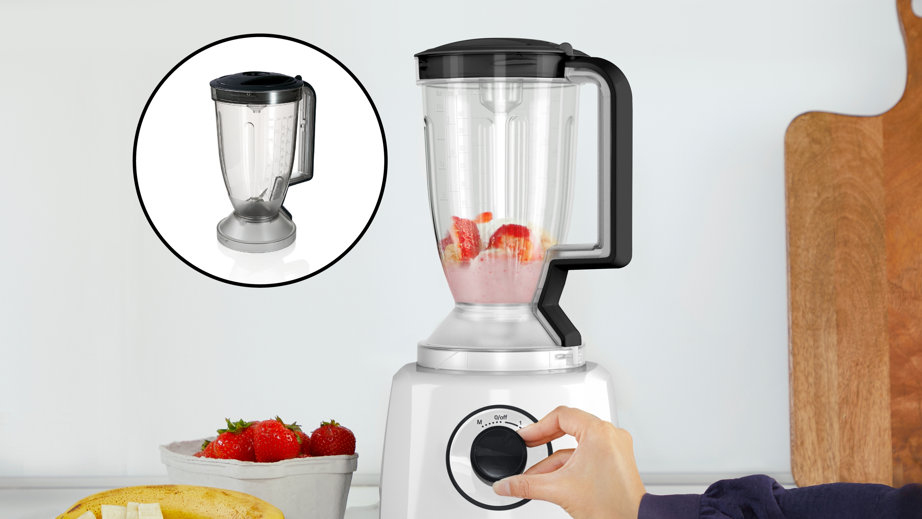 Food processor, MultiTalent 3, 800 W, White, White, MCM3230W