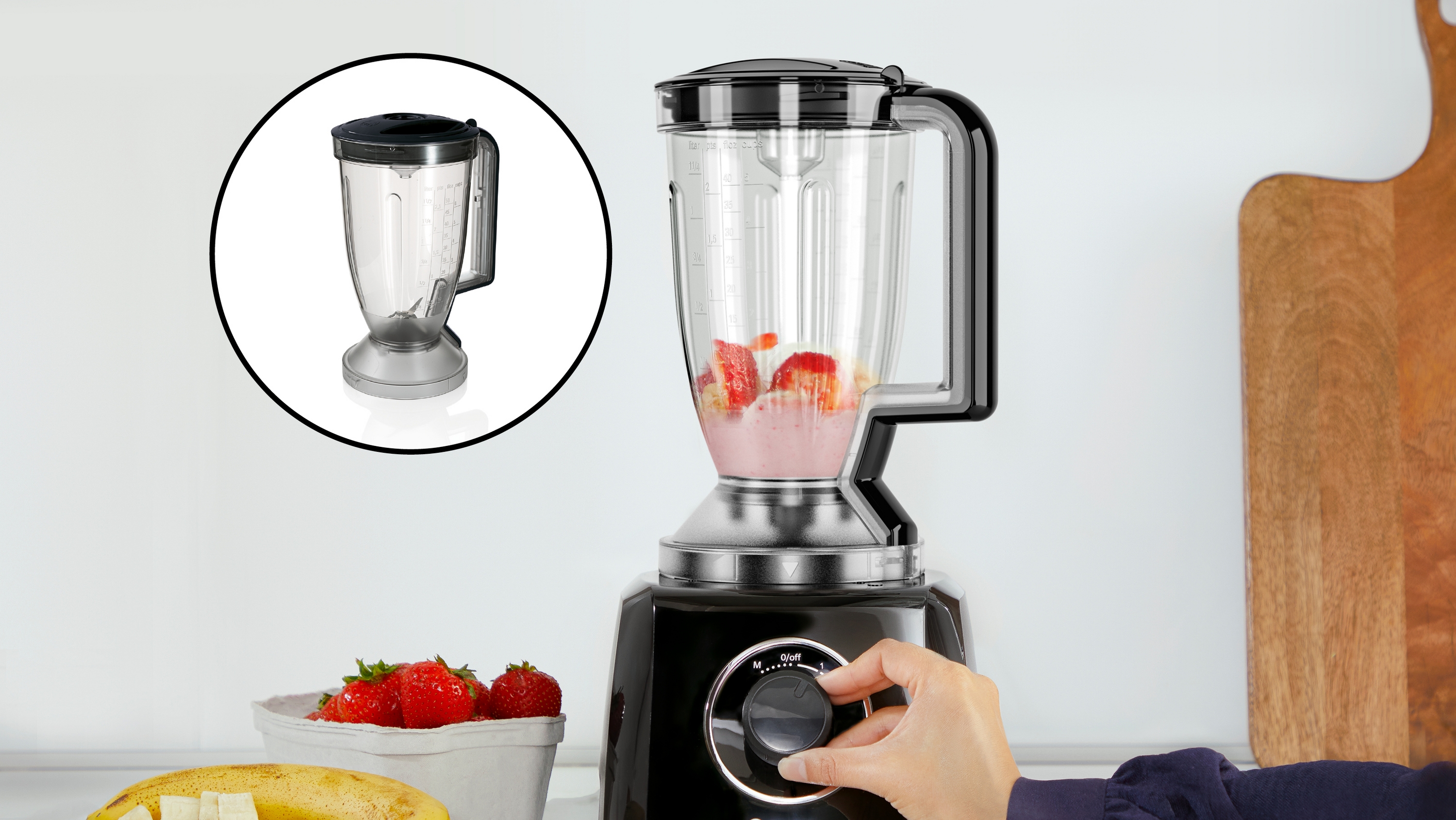 Food processor, MultiTalent 3, 800 W, Black, Black, MCM3231B