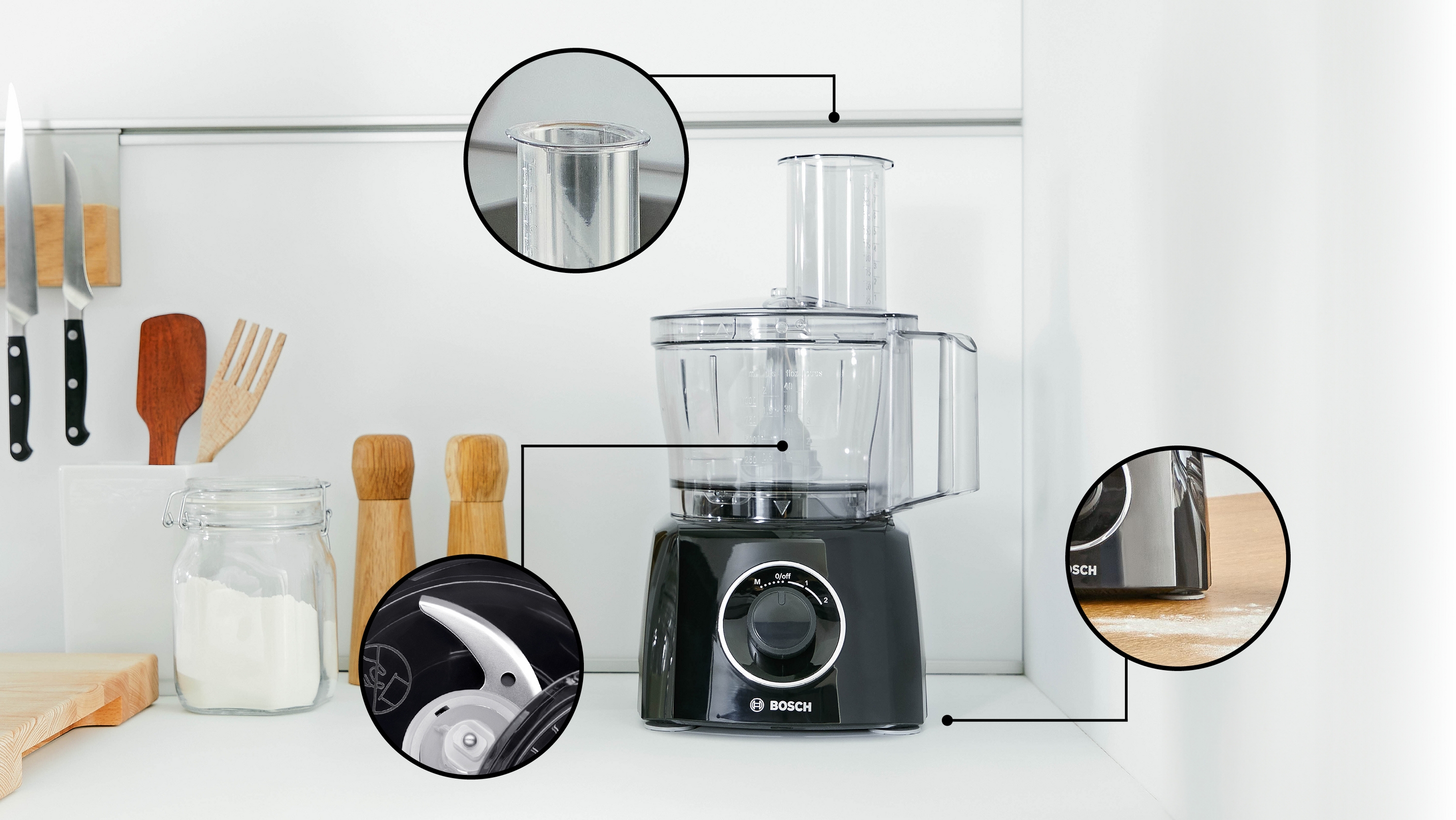 Food processor, MultiTalent 3, 800 W, Black, Black, MCM3231B
