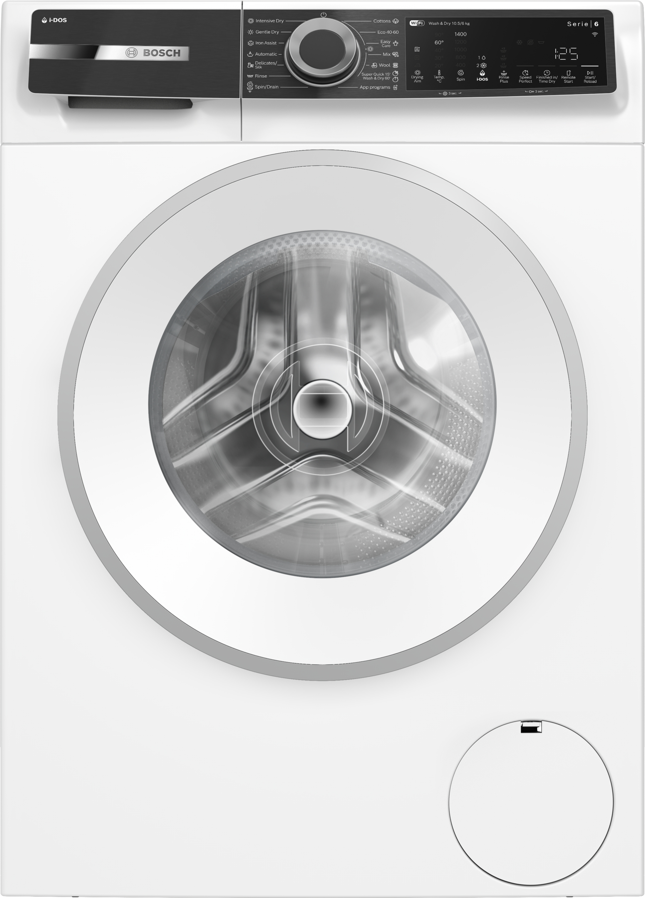 Series 6, washer-dryer, 10.5/6 kg, 1400 rpm, WNG254A7BY