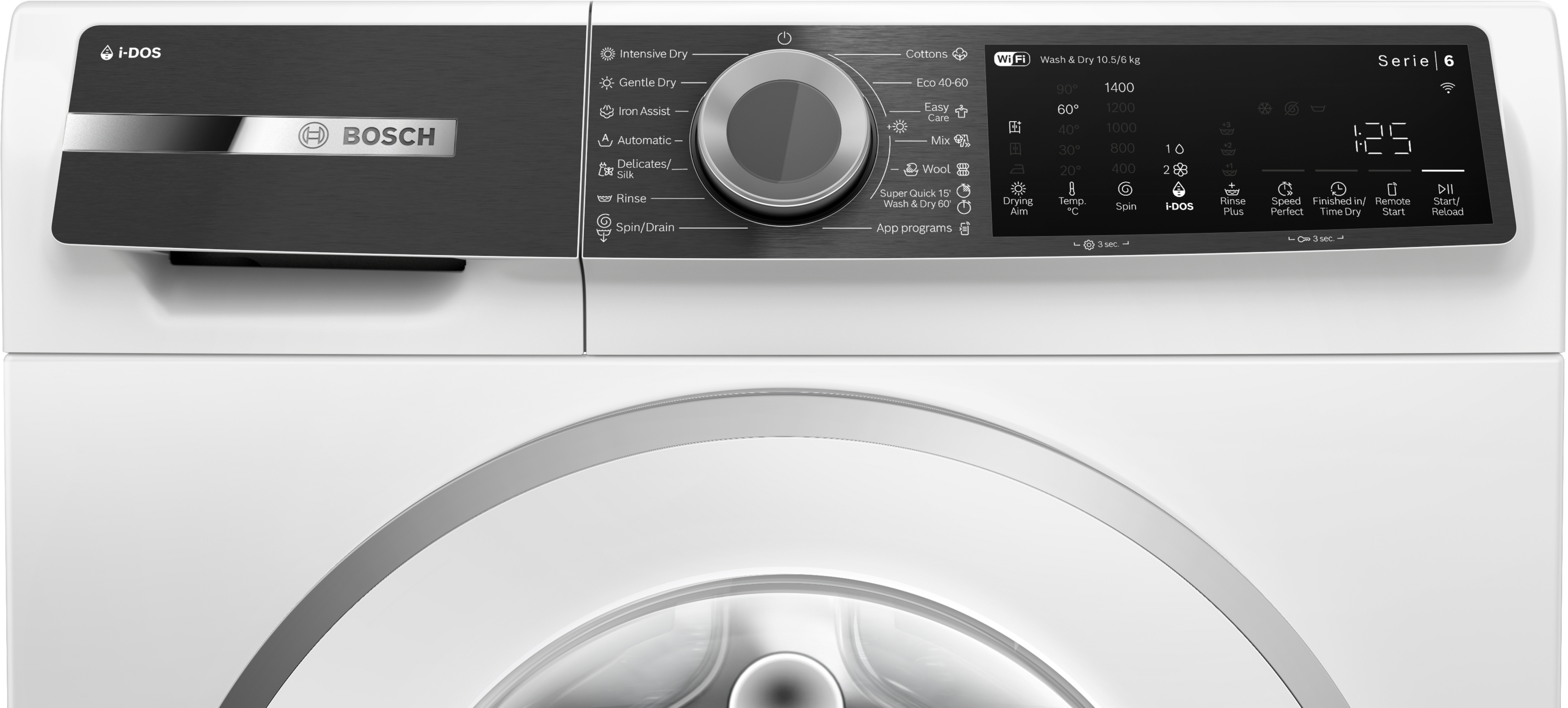 Series 6, washer-dryer, 10.5/6 kg, 1400 rpm, WNG254A7BY