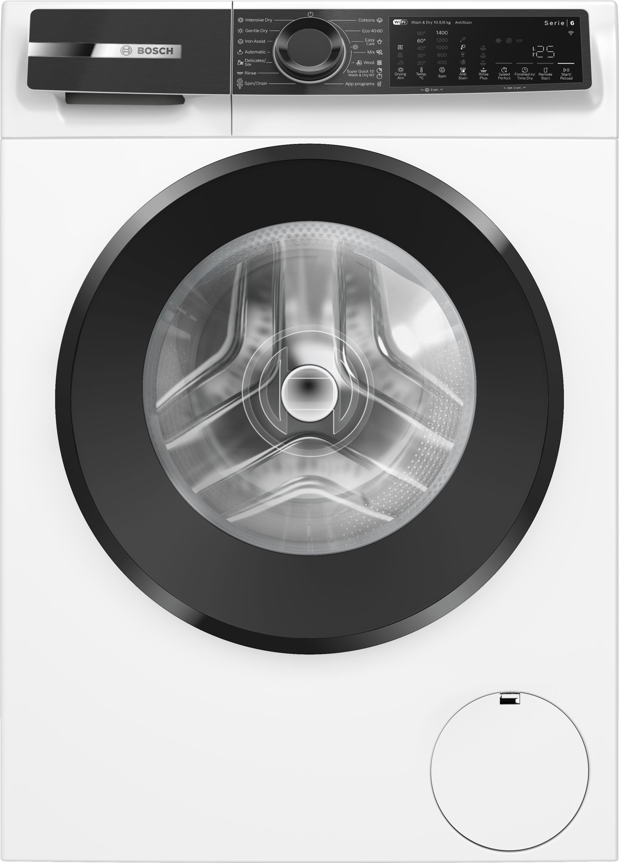 Series 6, washer-dryer, 10.5/6 kg, 1400 rpm, WNG25401BY