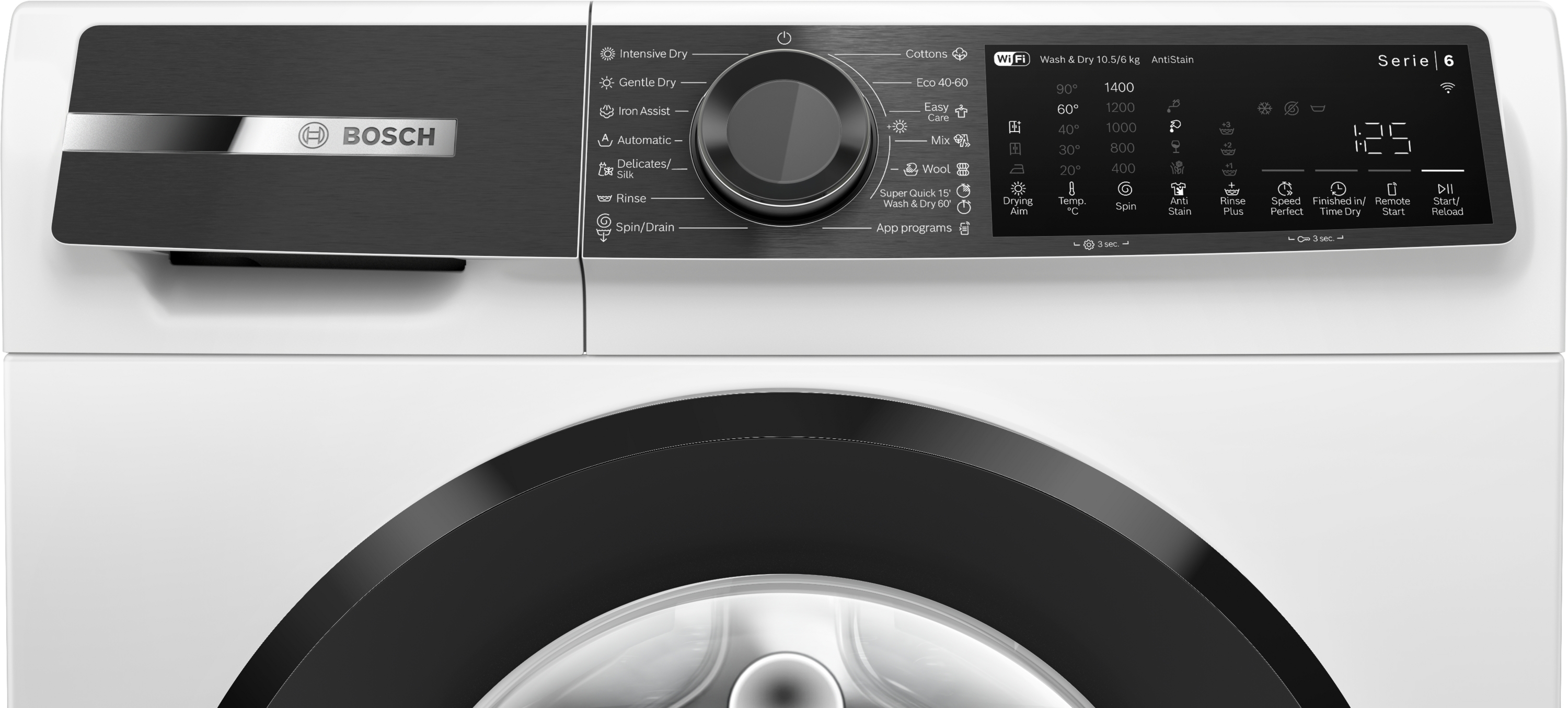 Series 6, washer-dryer, 10.5/6 kg, 1400 rpm, WNG25401BY