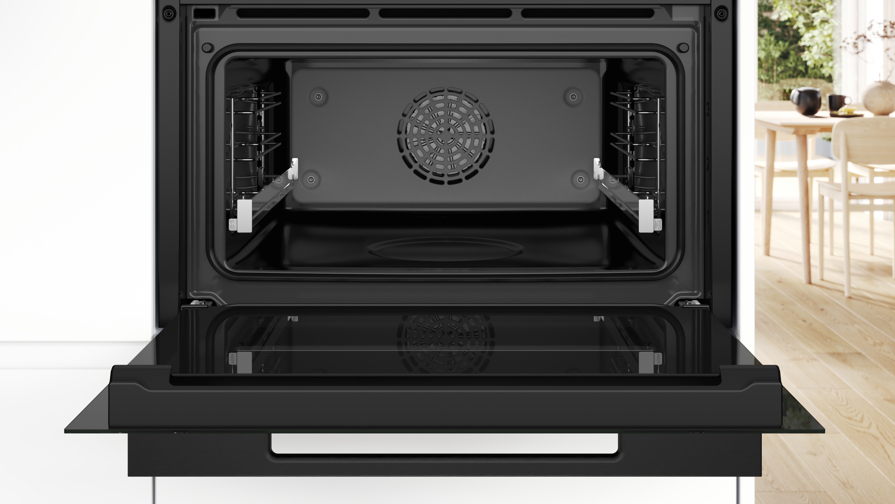 Series 8, Built-in compact oven with steam function, 60 x 45 cm, Black, CSG938DB2