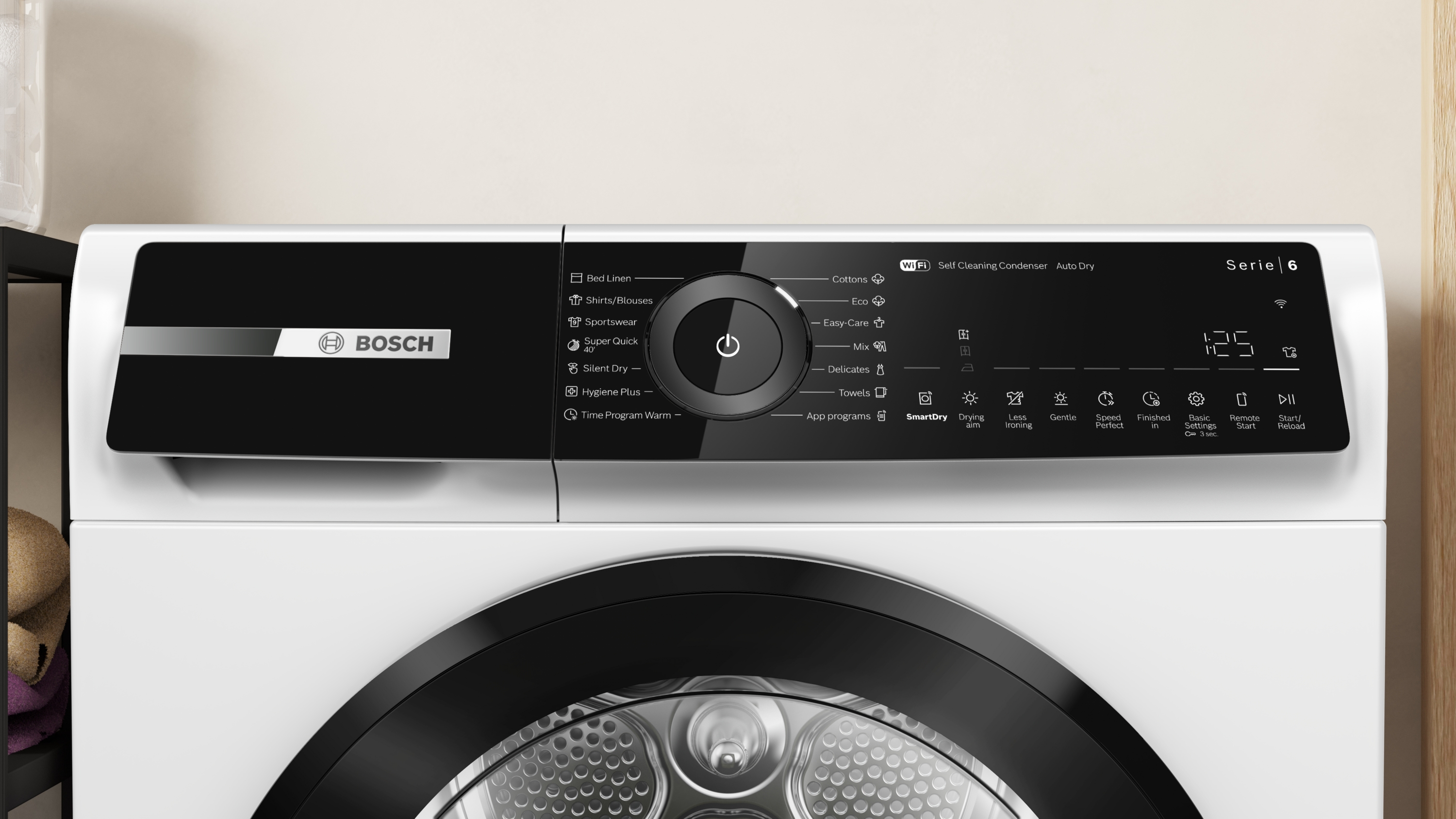 Series 6, heat pump dryer, 9 kg, WQN246D0BY
