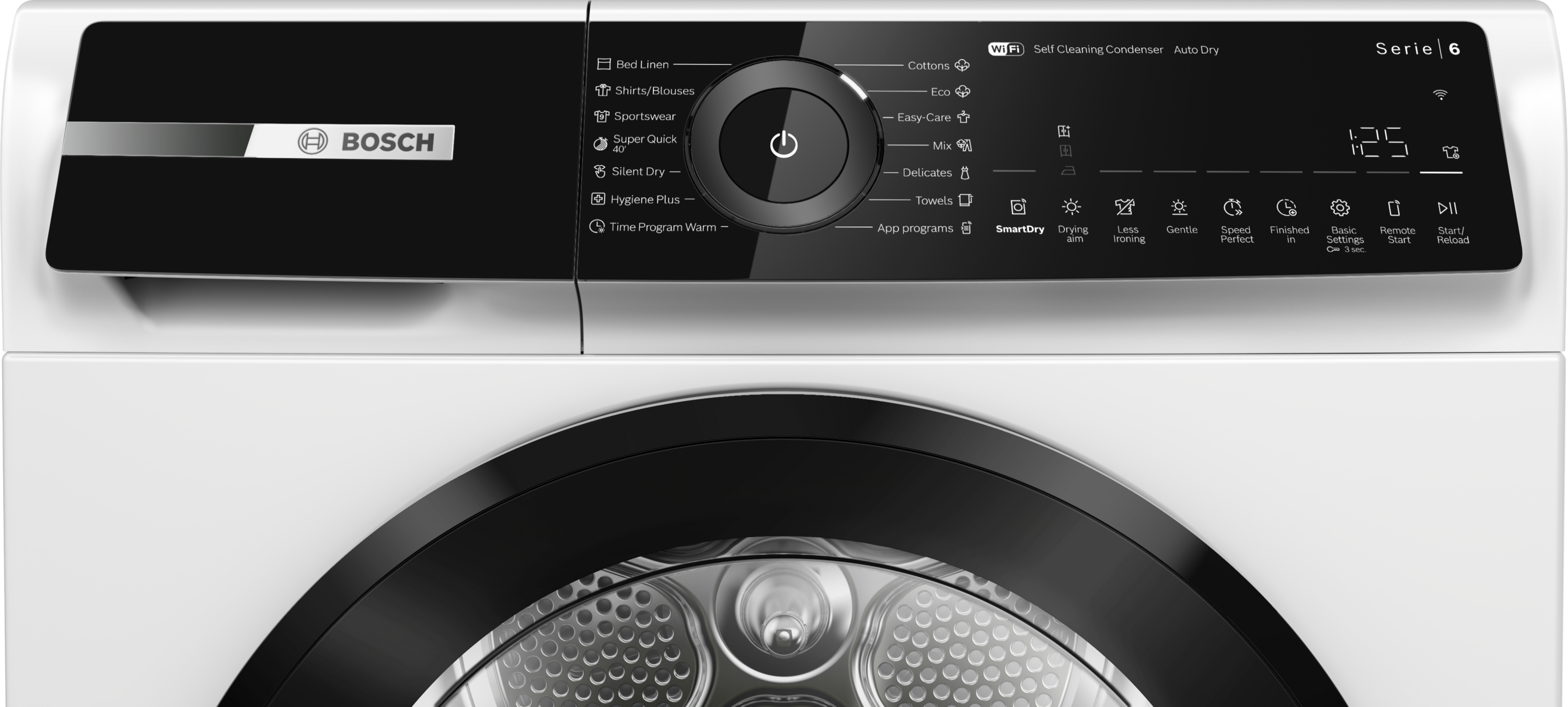 Series 6, heat pump dryer, 9 kg, WQN246D0BY