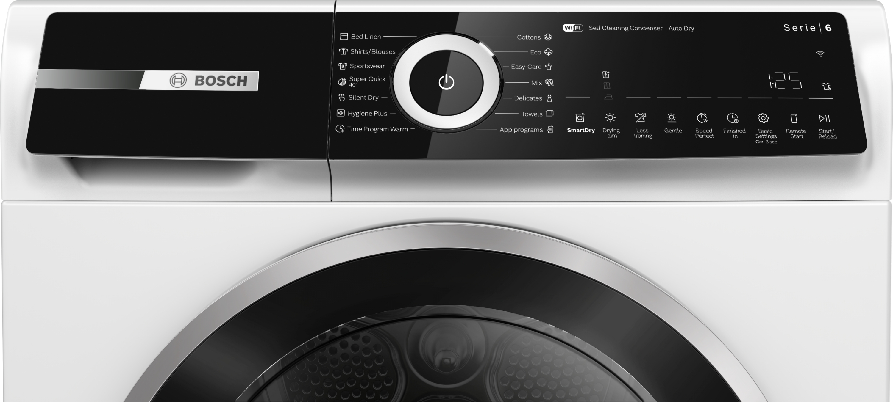 Series 6, heat pump dryer, 9 kg, WQN246D1BY