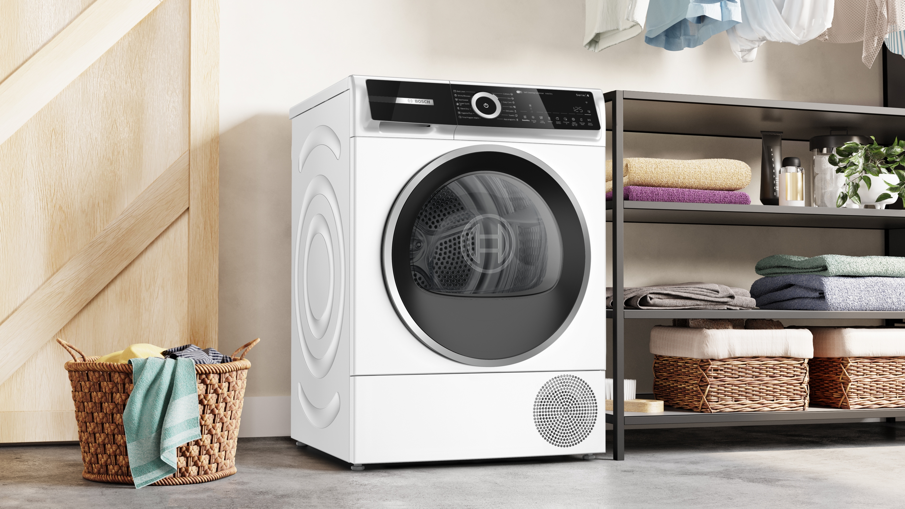 Series 6, heat pump dryer, 9 kg, WQN246D1BY