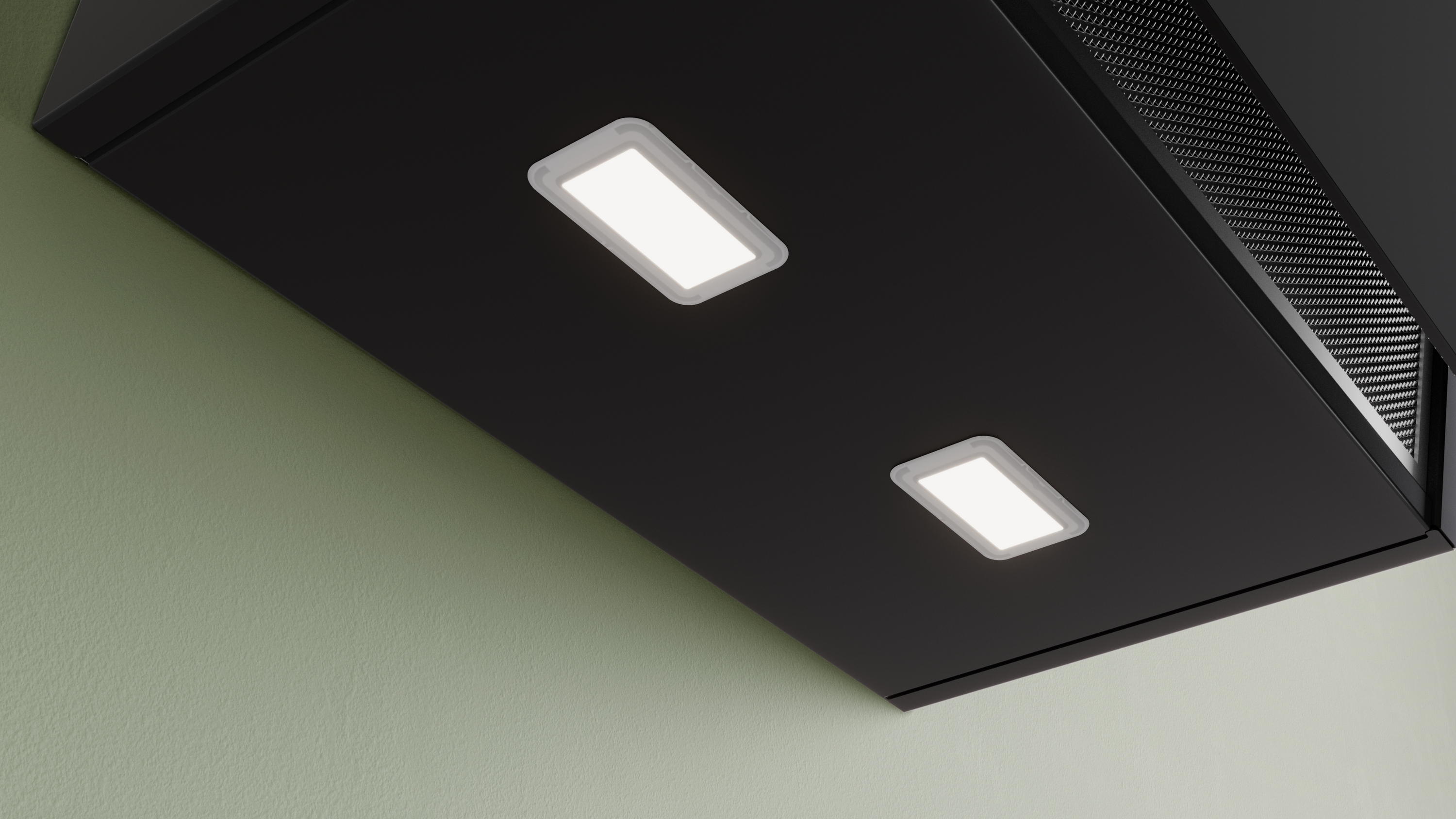 Series 4, wall-mounted cooker hood, 60 cm, Clear glass flat black printed, Matt black , DWK65DFA1