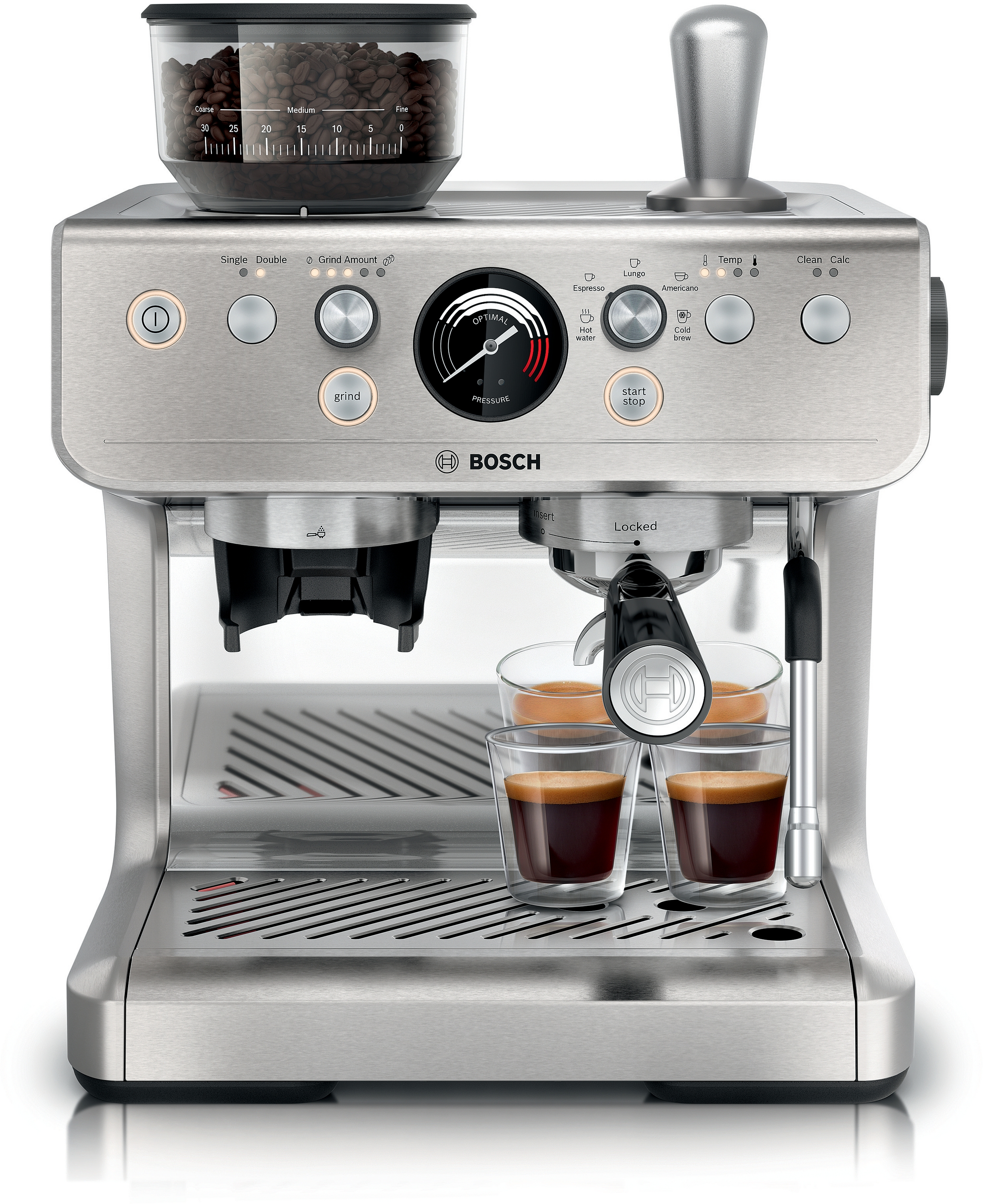 Series 4, Semi Automatic Coffee Maker, Stainless steel, PFE401B3