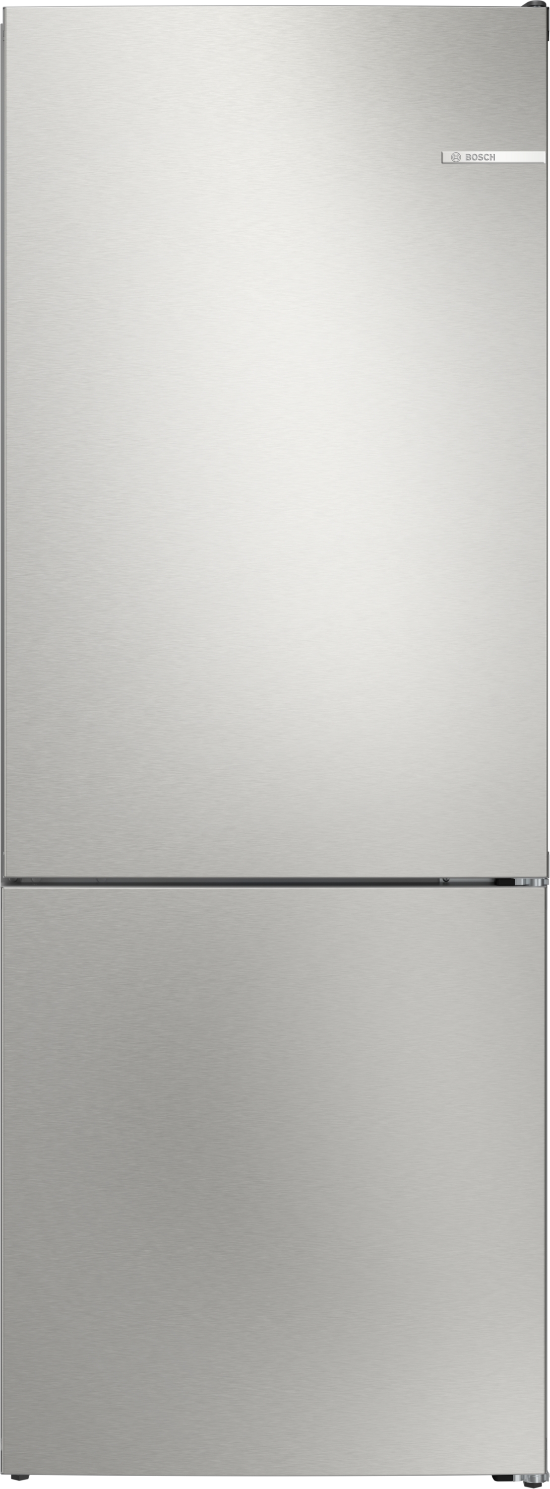 Series 4, free-standing fridge-freezer with freezer at bottom, 186.2 x 69.5 cm, Brushed steel (with anti-fingerprint), KGN56VPD0N