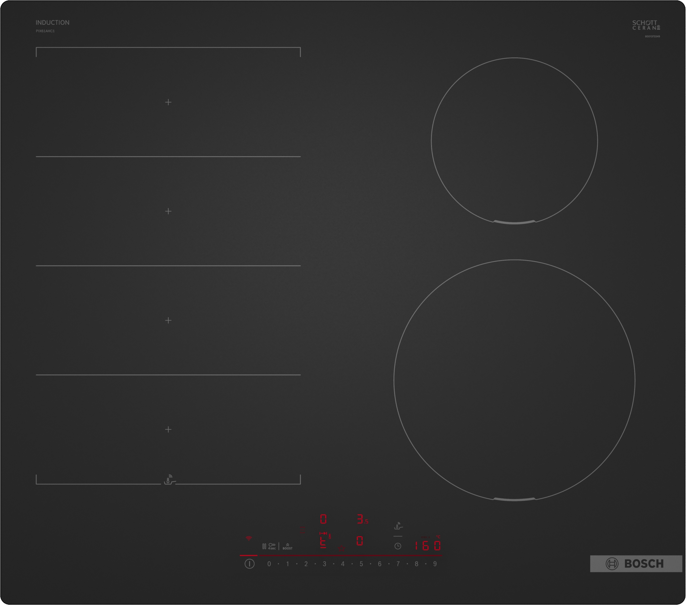 Series 6, Flex induction hob, 60 cm, PIX61AHC1E